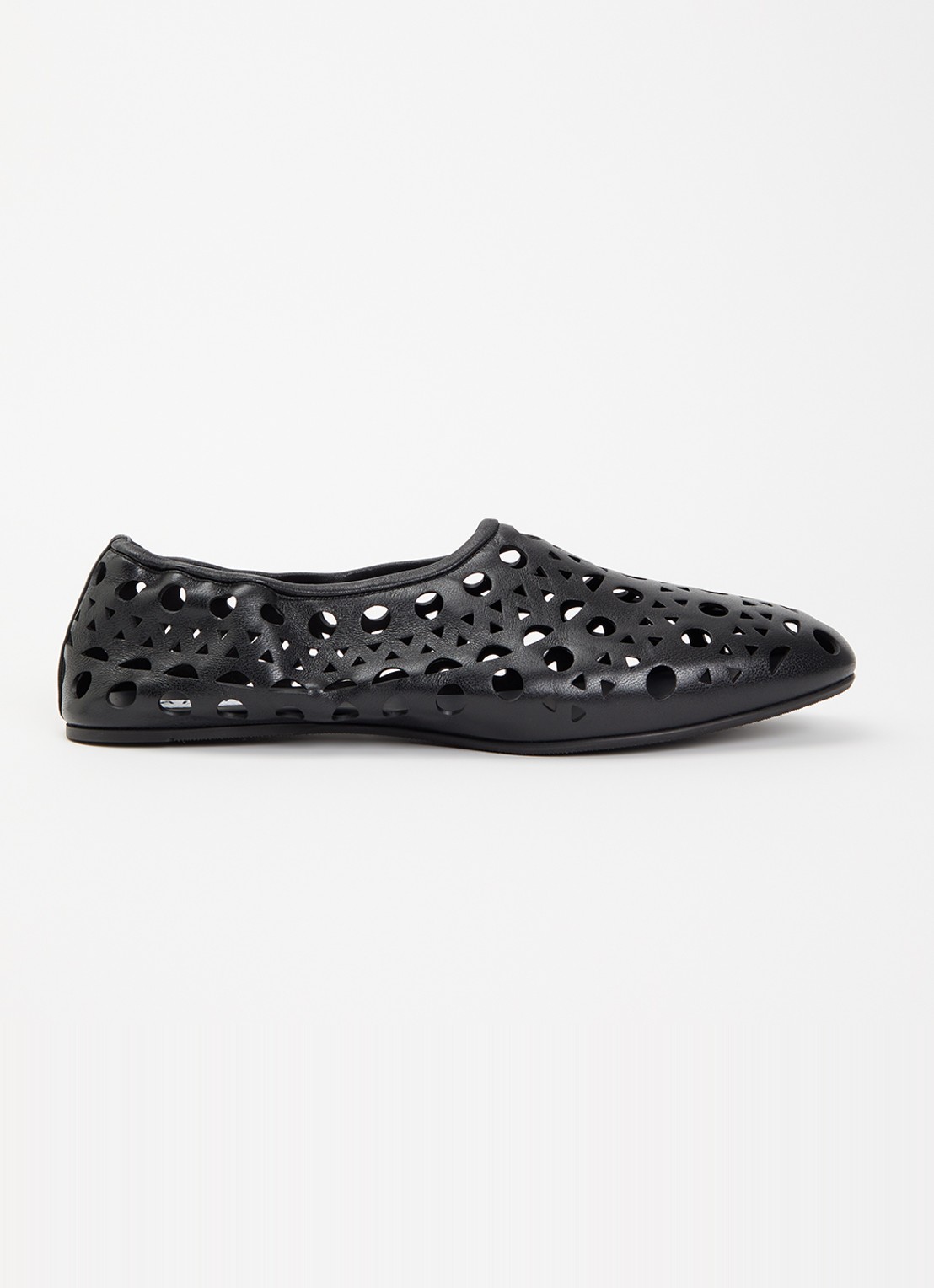 Alaïa Neo Vienne ballerina van kalfsleer - voorkant zwart