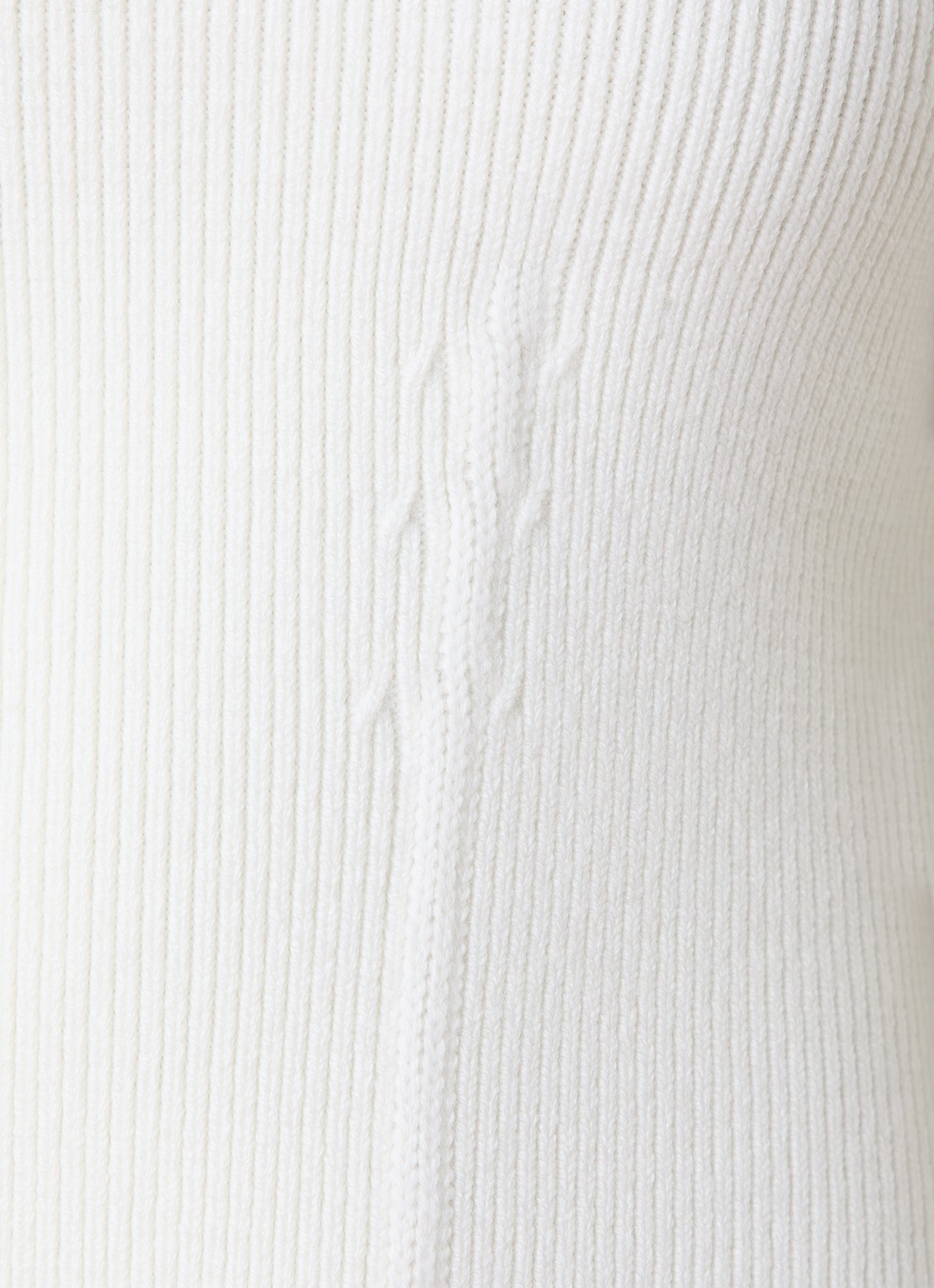 Alaïa Ribgebreide top in wolblend - detail 5 wit