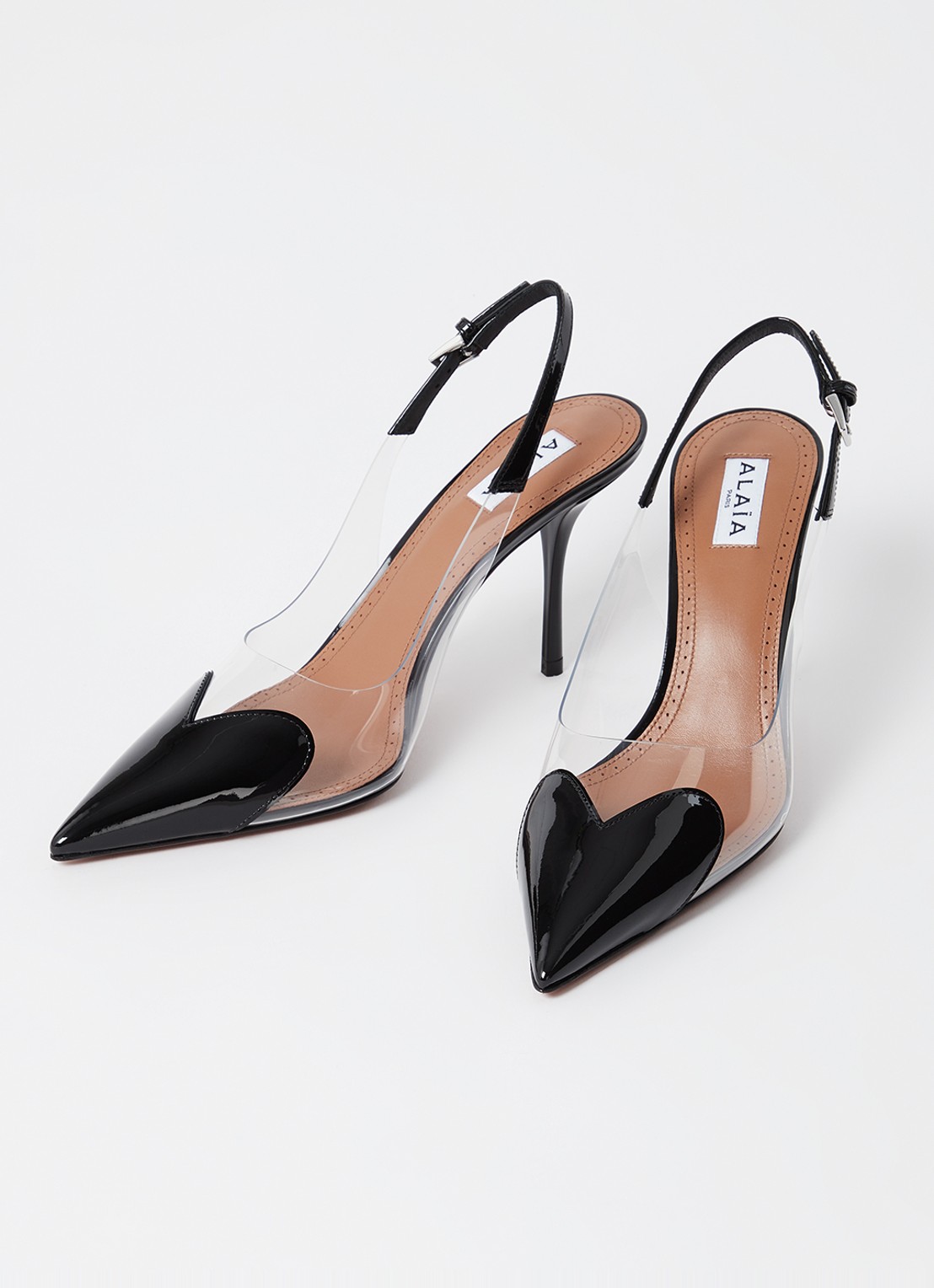 Alaïa Slingback met kalfsleren details - detail 2 zwart