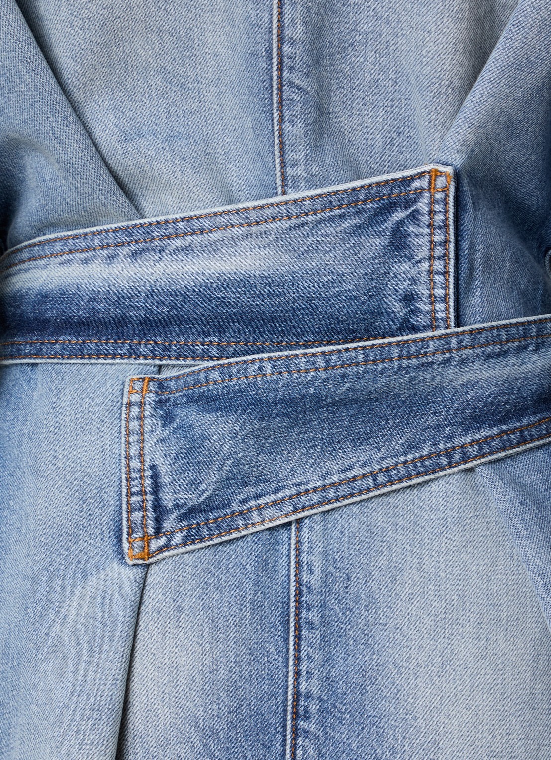 Alaïa Straight fit jumpsuit van denim - detail 5 indigo