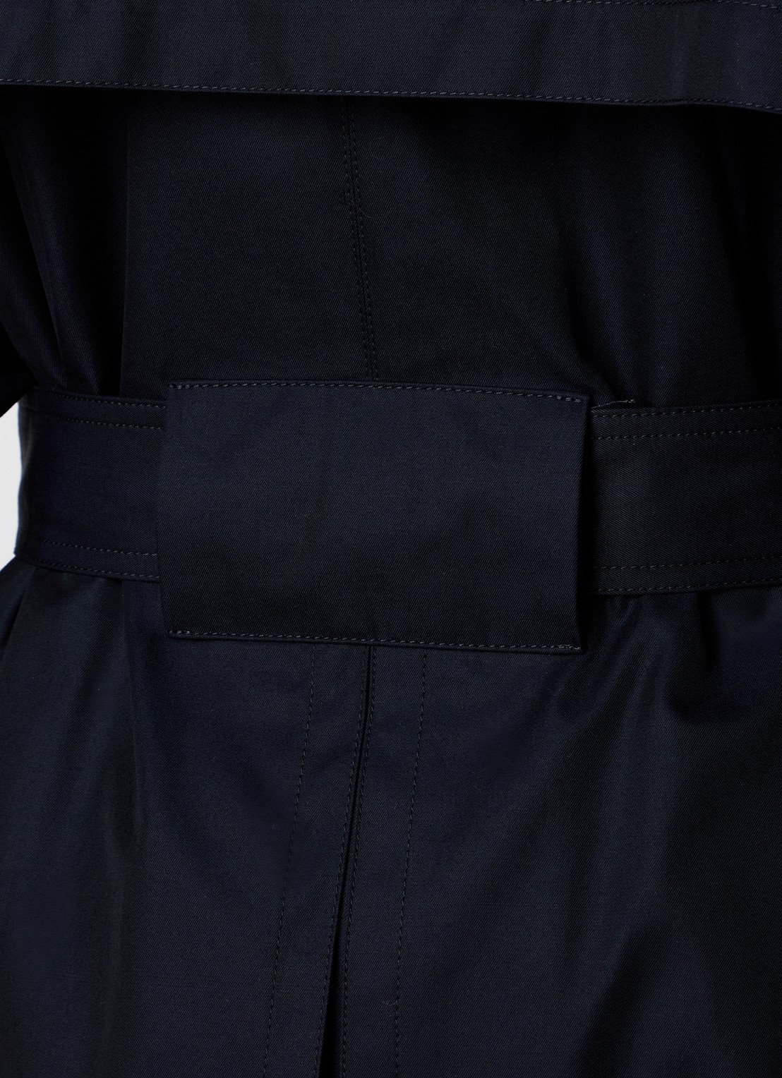 Alaïa Trenchcoat met strikceintuur - detail 6 donkerblauw
