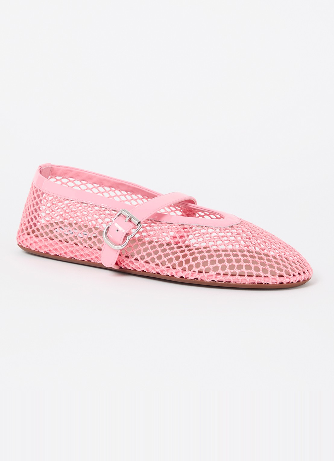 Alaïa Vienna ballerina van lamsleer - voorkant roze