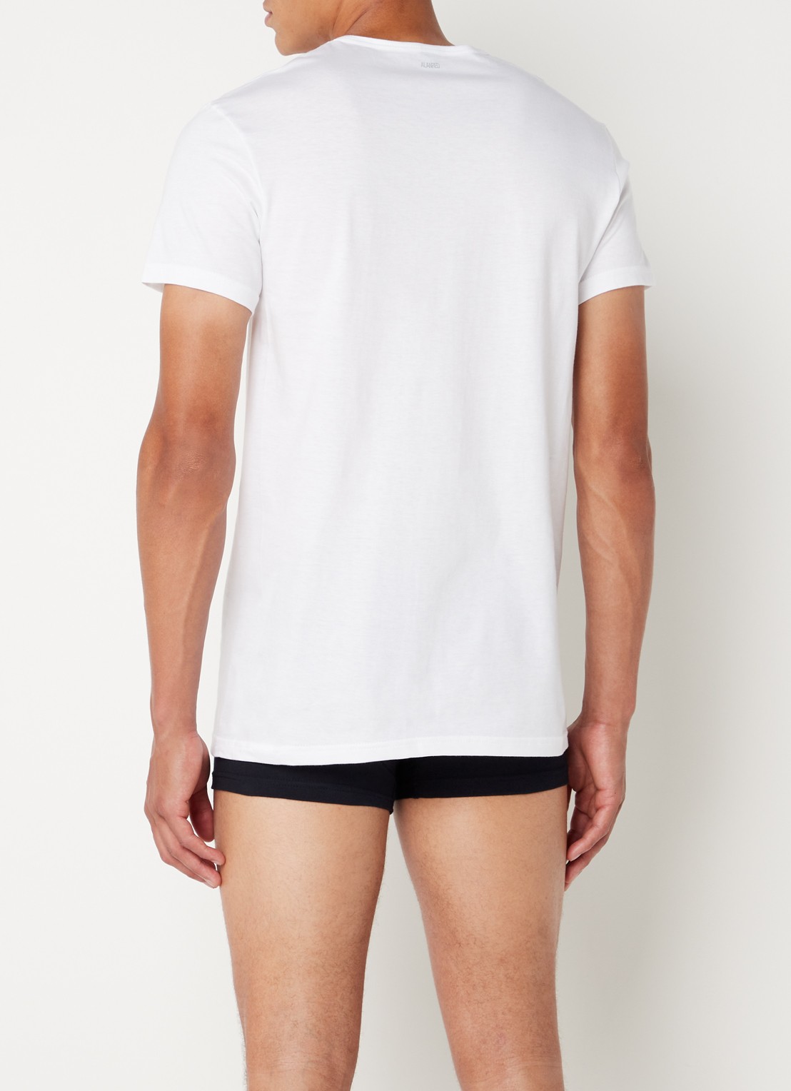 Alan Red Dean slim fit T-shirt met diepe V-hals in 2-pack - achterkant 4 wit
