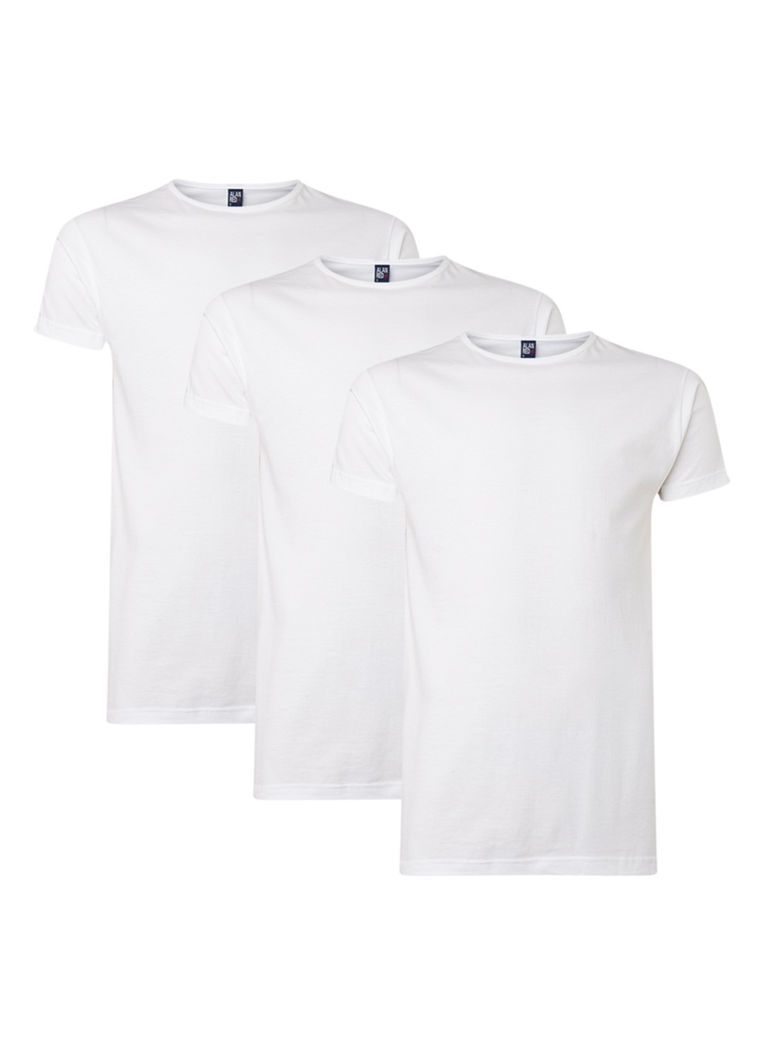 Alan Red Derby regular fit T-shirt in 3-pack - voorkant 2 wit