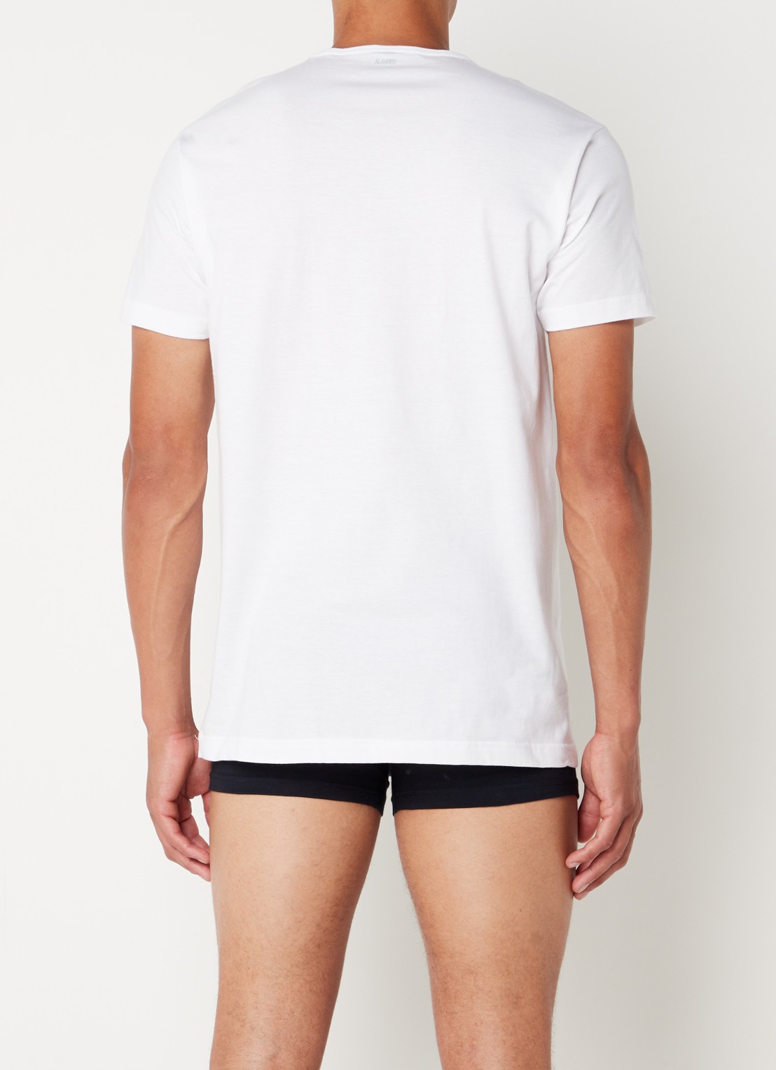 Alan Red Derby T-shirt met ronde hals in 2-pack - achterkant 4 wit