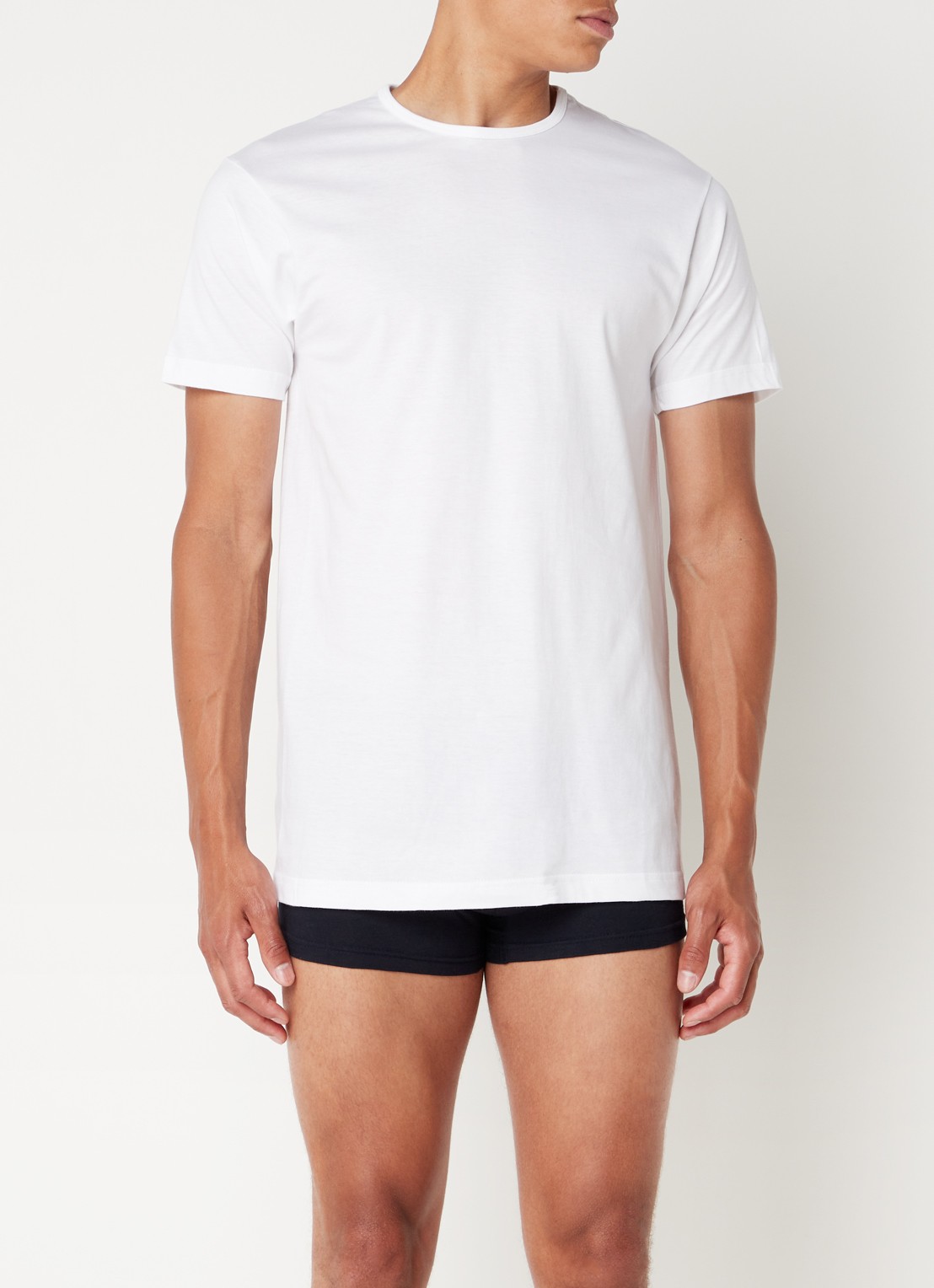 Alan Red Derby T-shirt met ronde hals in 2-pack - detail 3 wit