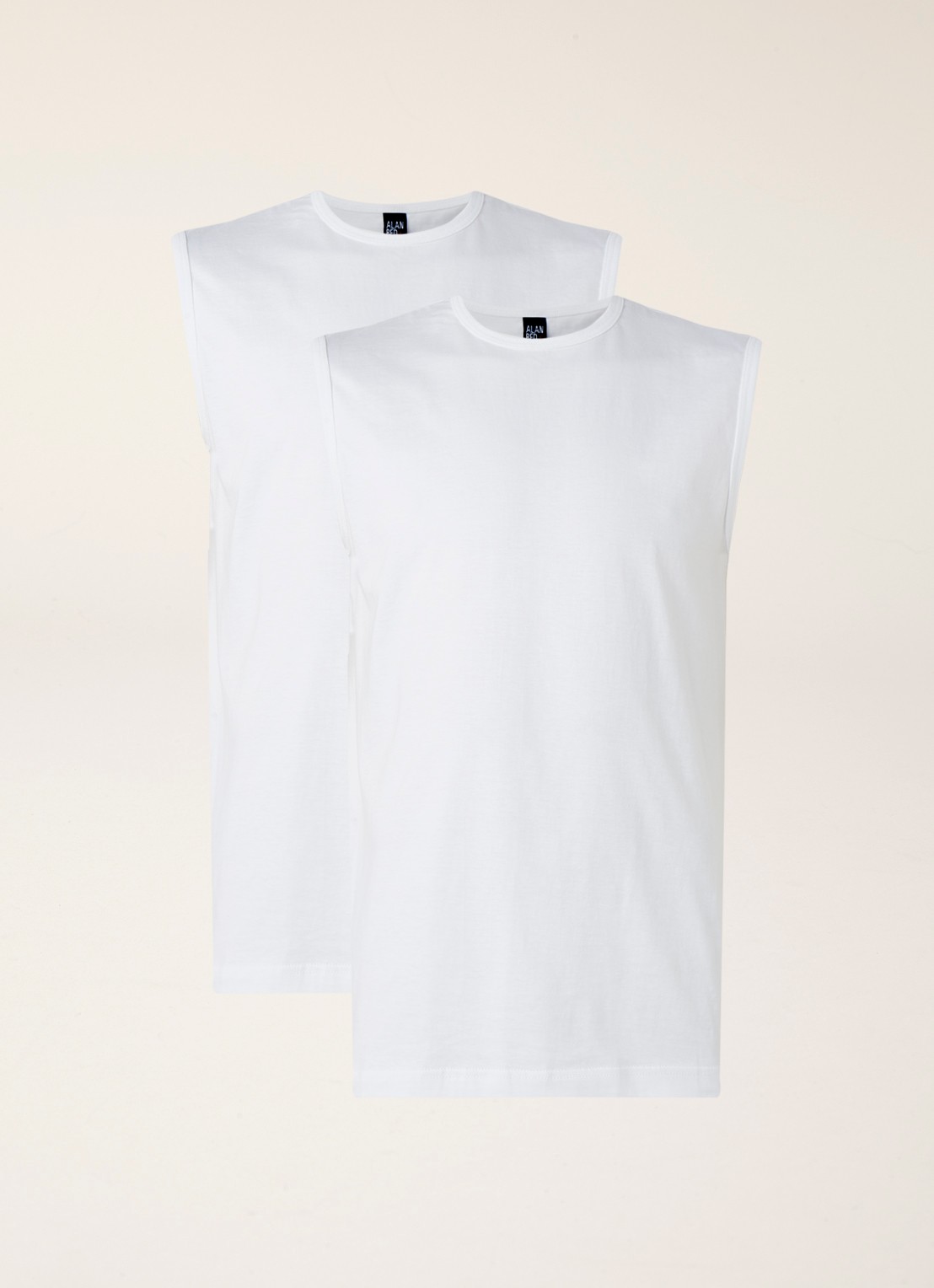 Alan Red Montana tanktop met ronde hals in 2-pack - voorkant 2 wit