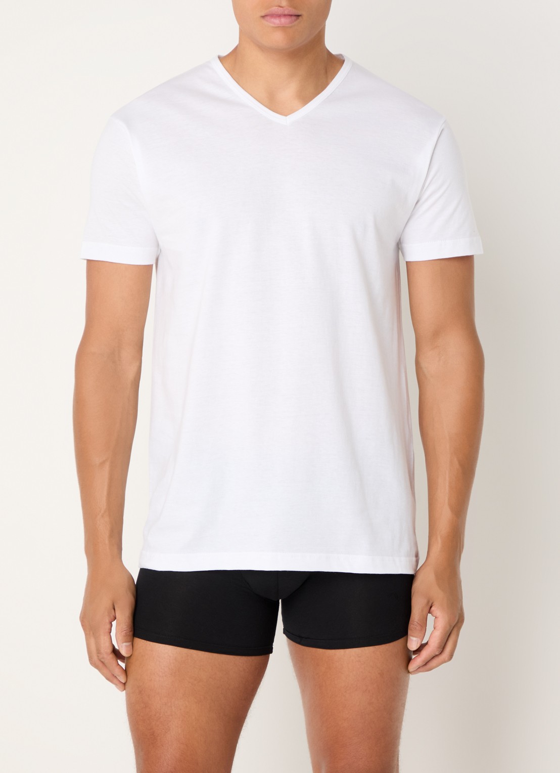 Alan Red Regular fit T-shirt met V-hals in 3-pack - detail 4 wit