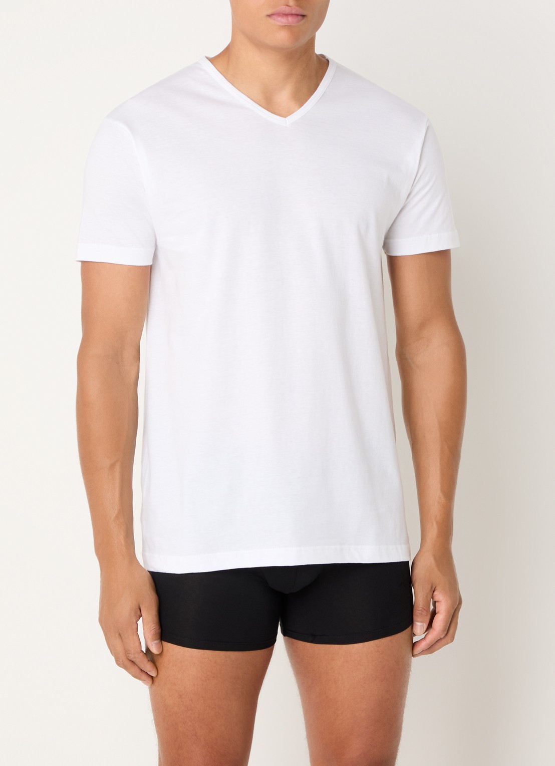 Alan Red Regular fit T-shirt met V-hals in 3-pack - voorkant 3 wit