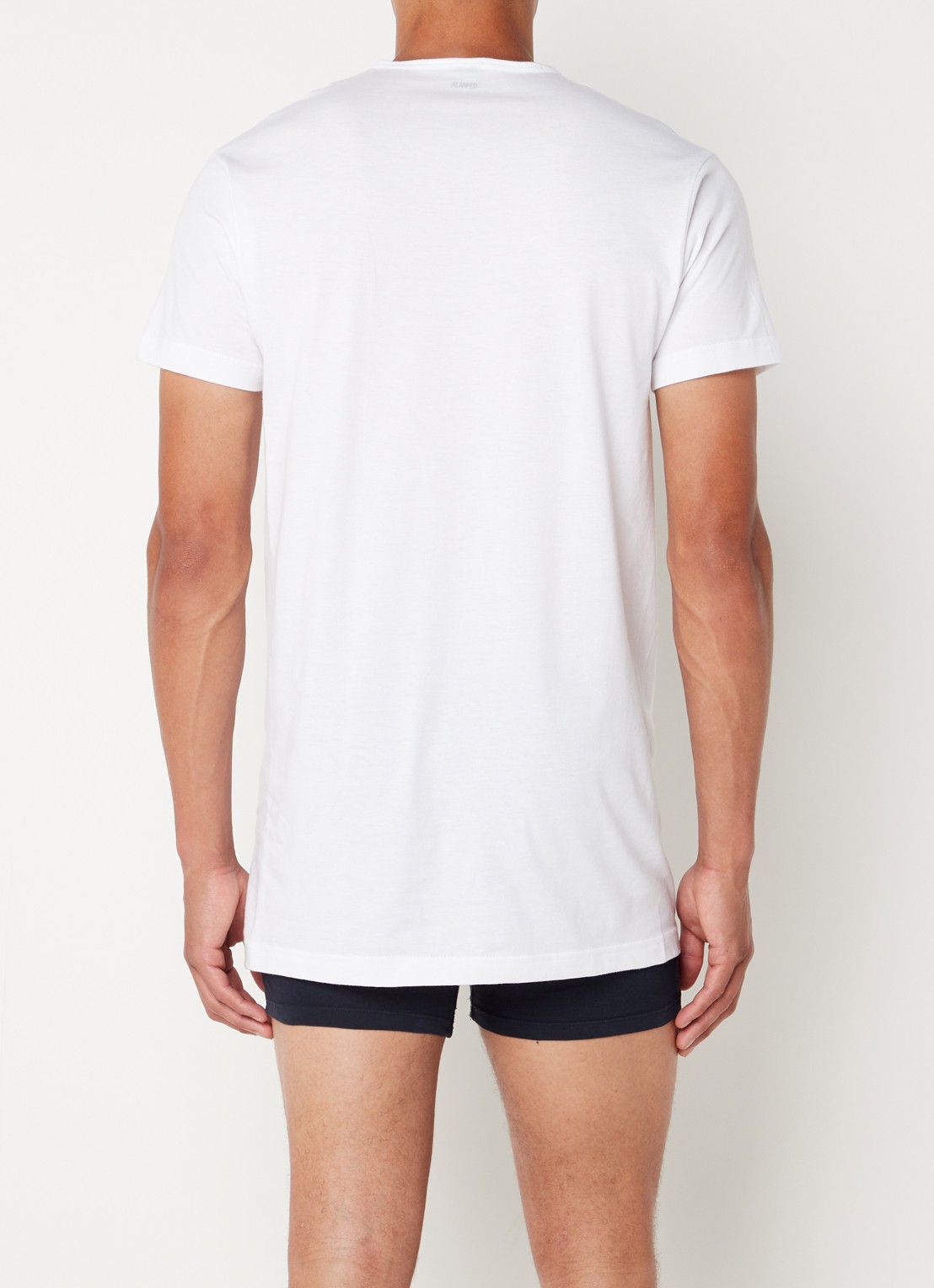 Alan Red Vermont extra lang regular fit T-shirt in 2-pack - achterkant 4 wit