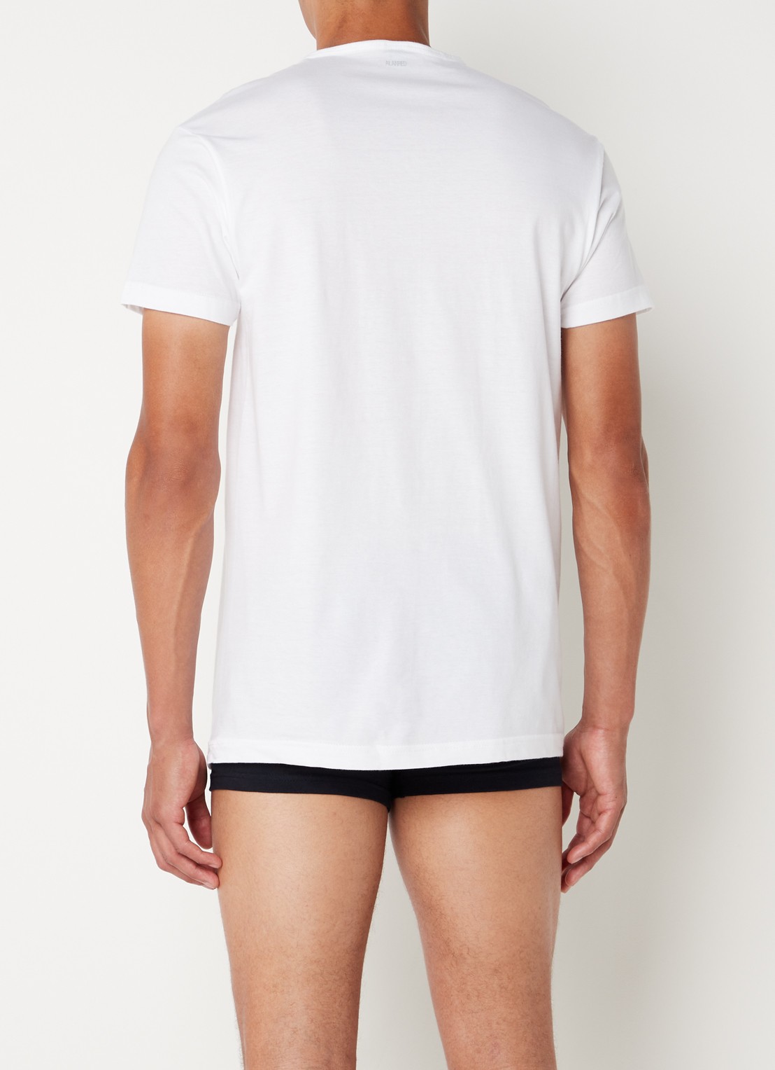 Alan Red Vermont regular fit T-shirt met V-hals in 2-pack - achterkant 4 wit