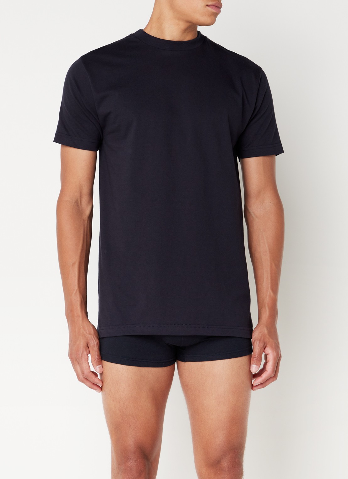 Alan Red Virgina regular fit T-shirt met ronde hals in 2-pack - detail 4 donkerblauw