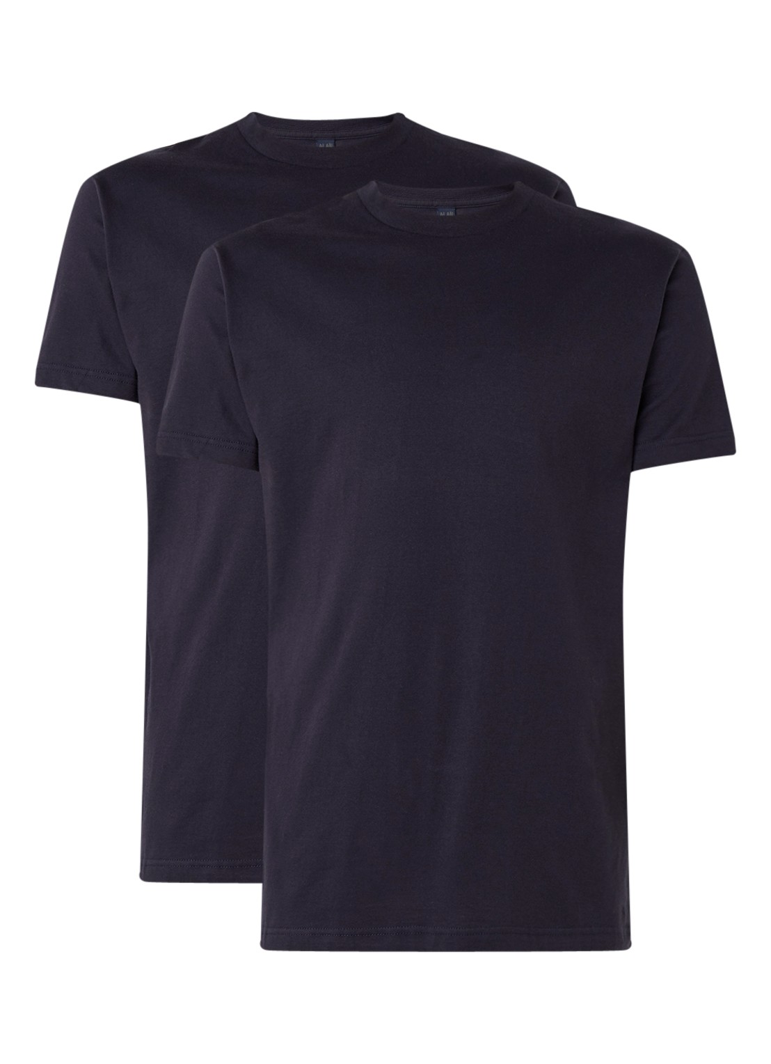 Alan Red Virgina regular fit T-shirt met ronde hals in 2-pack - voorkant 2 donkerblauw