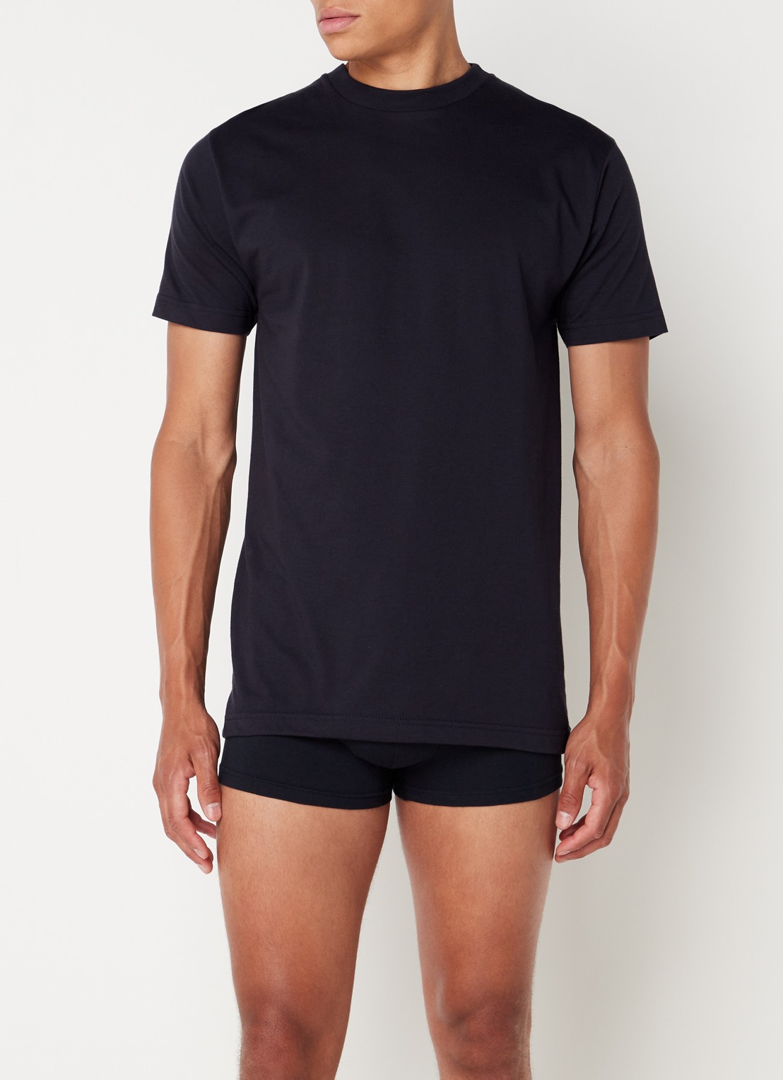 Alan Red Virgina regular fit T-shirt met ronde hals in 2-pack - voorkant 3 donkerblauw