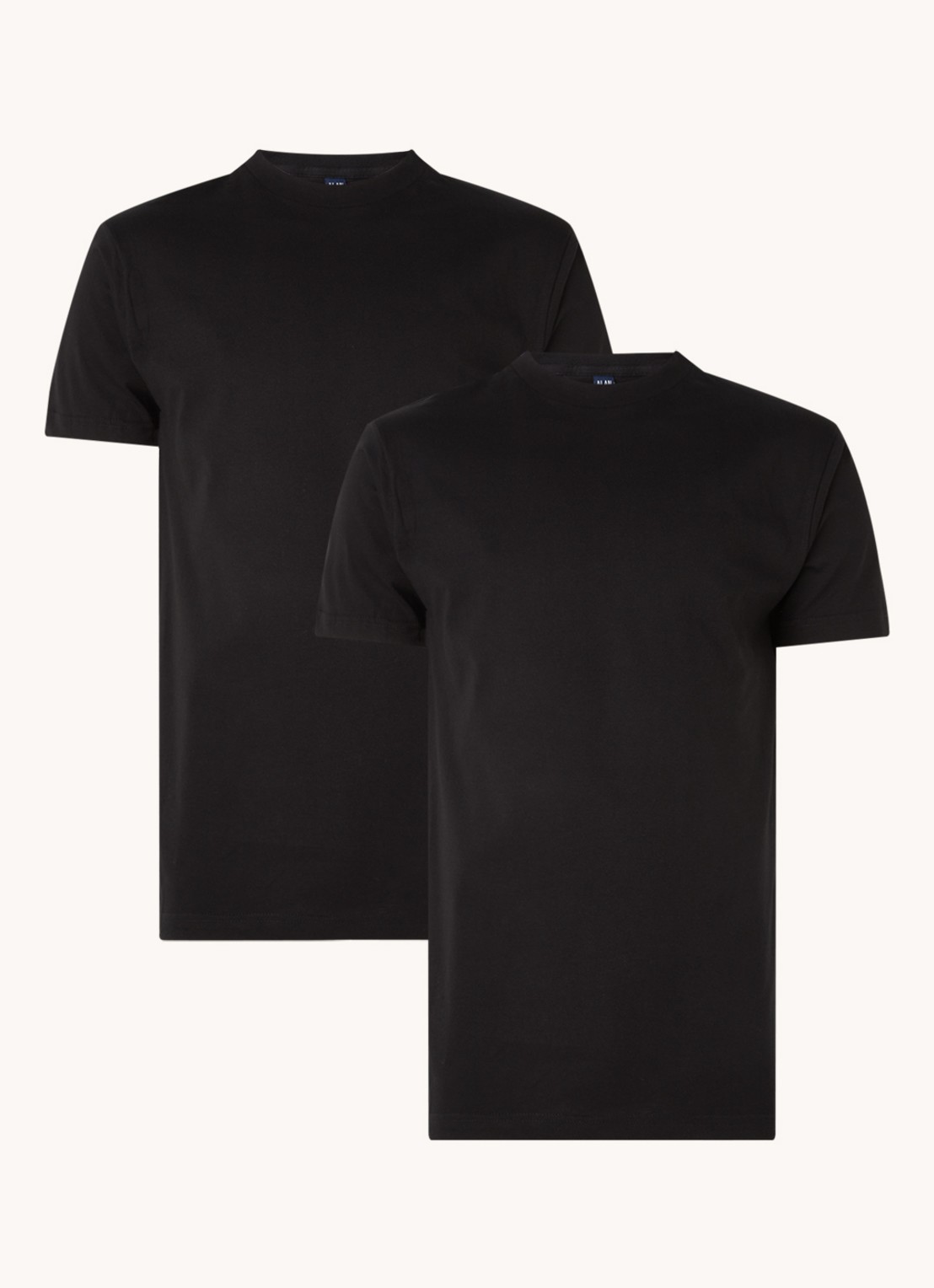 Alan Red Virgina T-shirt met ronde hals in 2-pack - voorkant 2 zwart