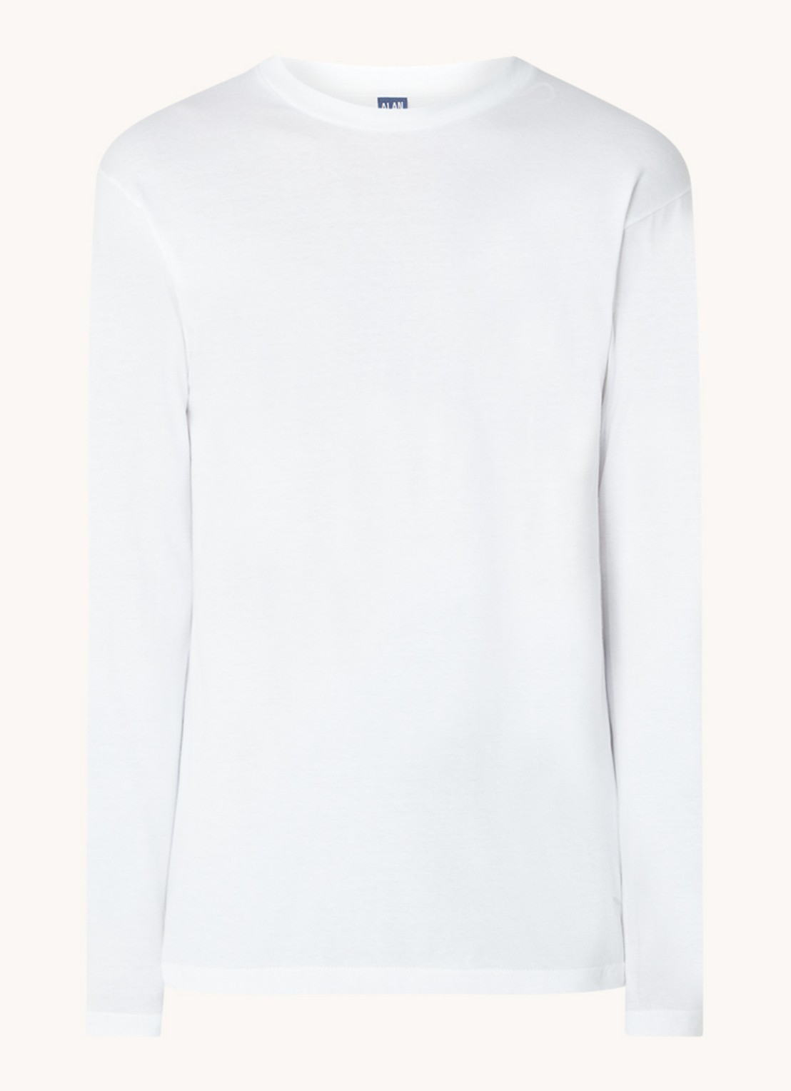 Alan Red Virginia longsleeve met ronde hals in 2-pack - voorkant 2 wit