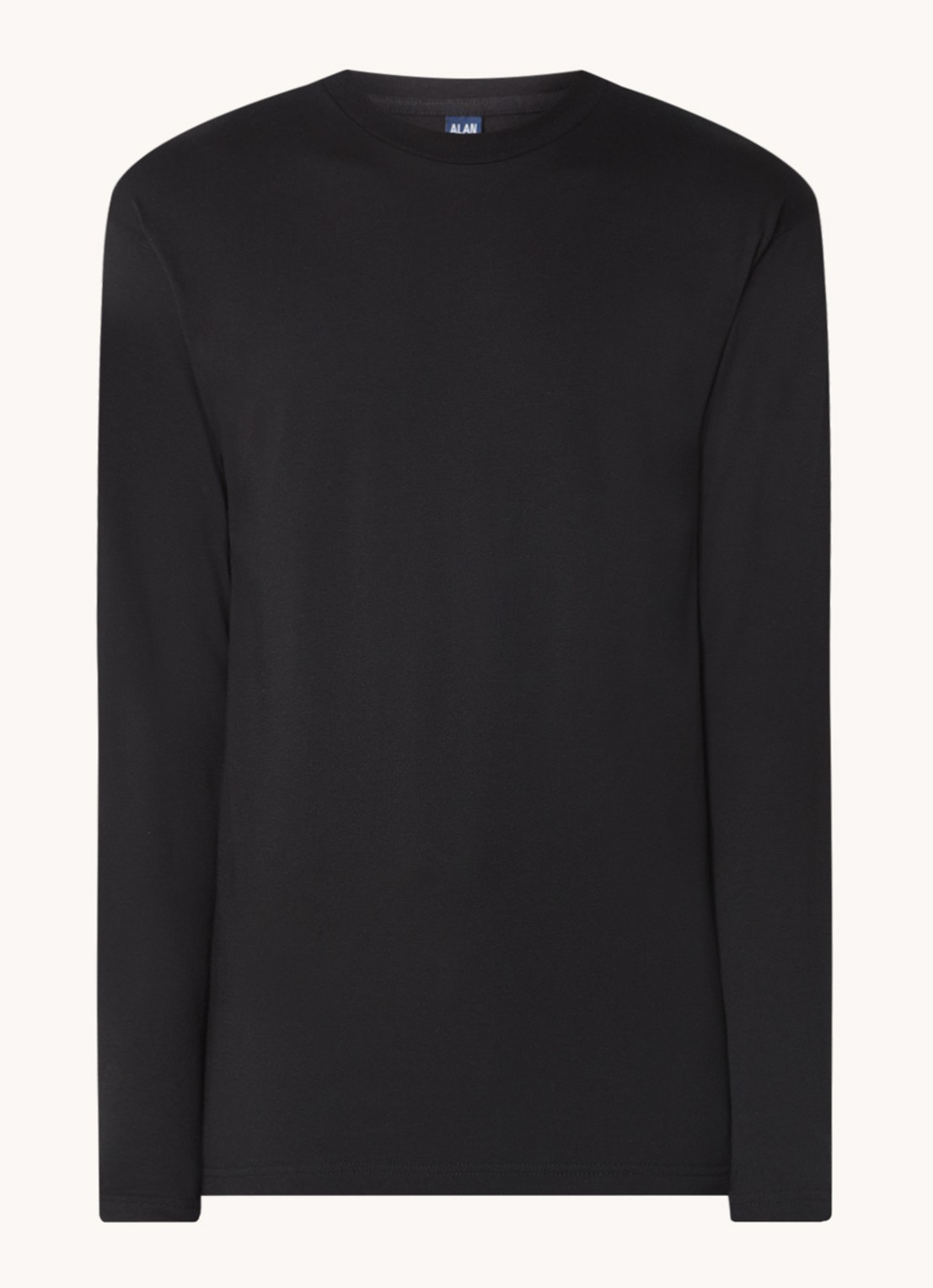 Alan Red Virginia longsleeve met ronde hals in 2-pack - voorkant 2 zwart