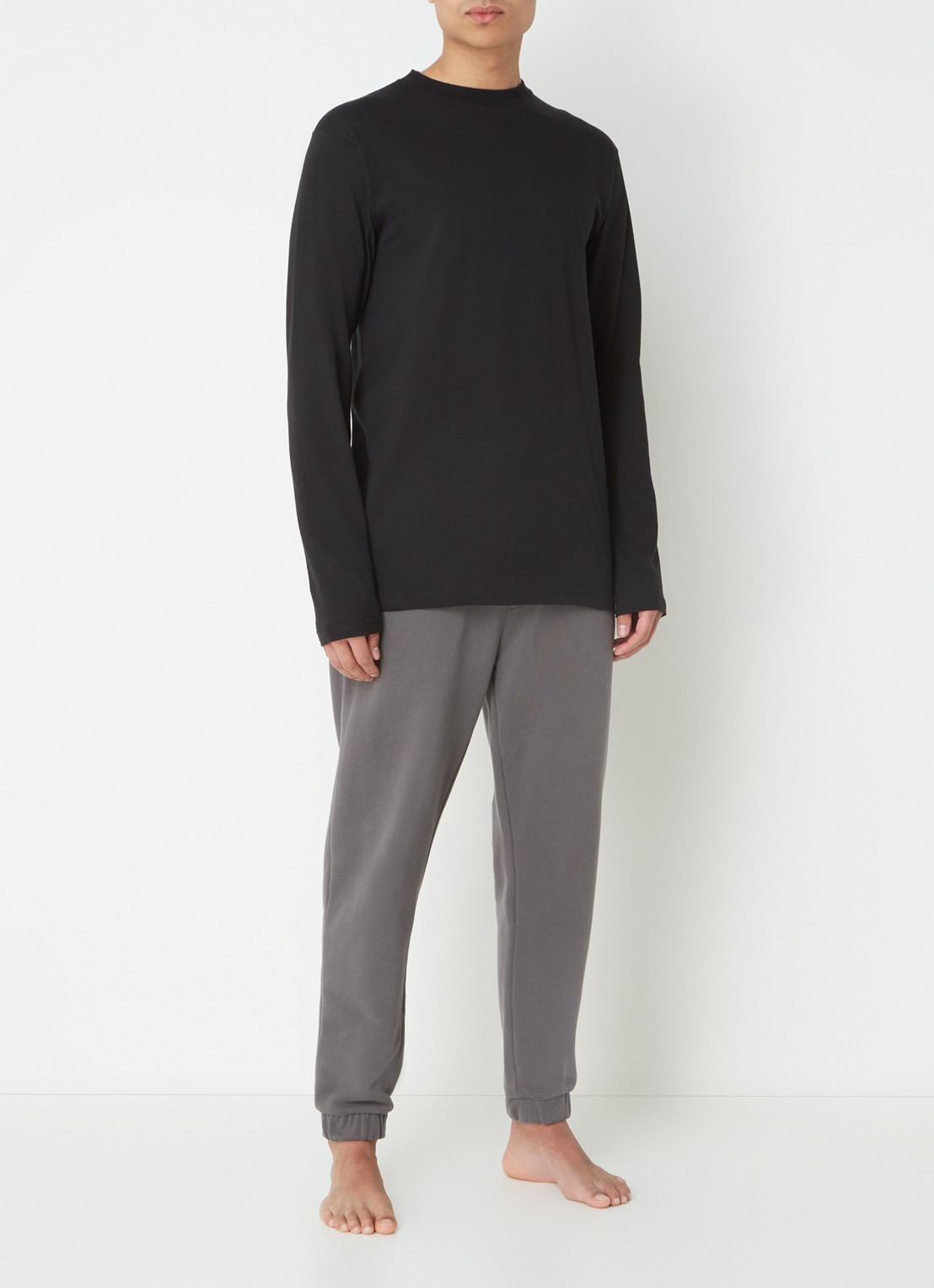 Alan Red Virginia longsleeve met ronde hals in 2-pack - voorkant 3 zwart