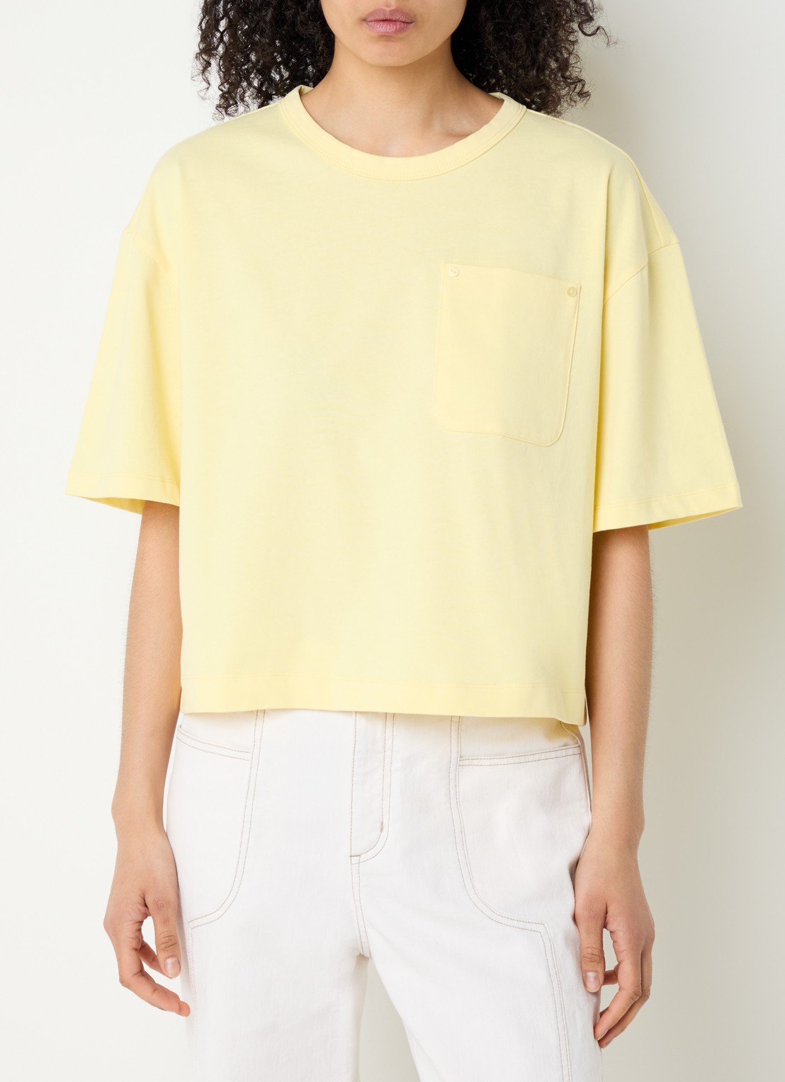alchemist Ashley T-shirt met borstzak - detail 4 geel