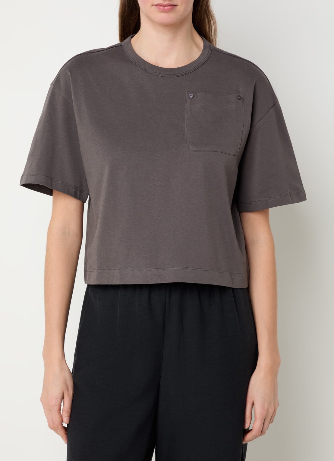 alchemist Ashley T-shirt met borstzak - detail 4 antraciet