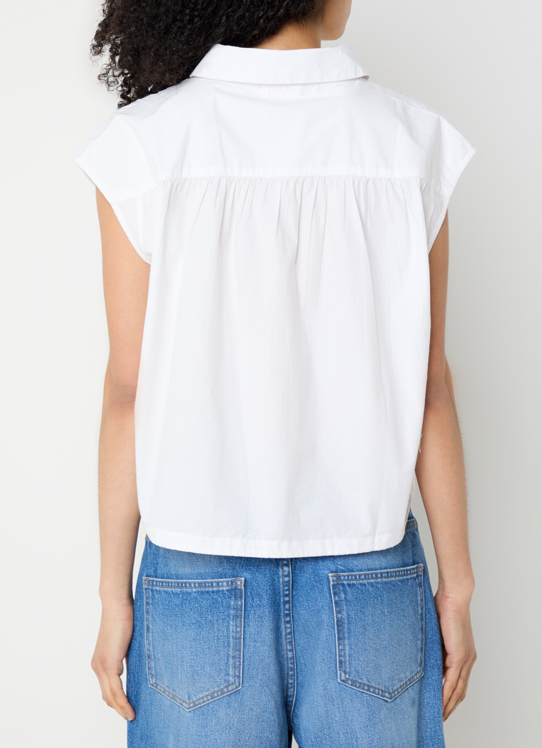 alchemist Flora blouse met kraag - achterkant wit