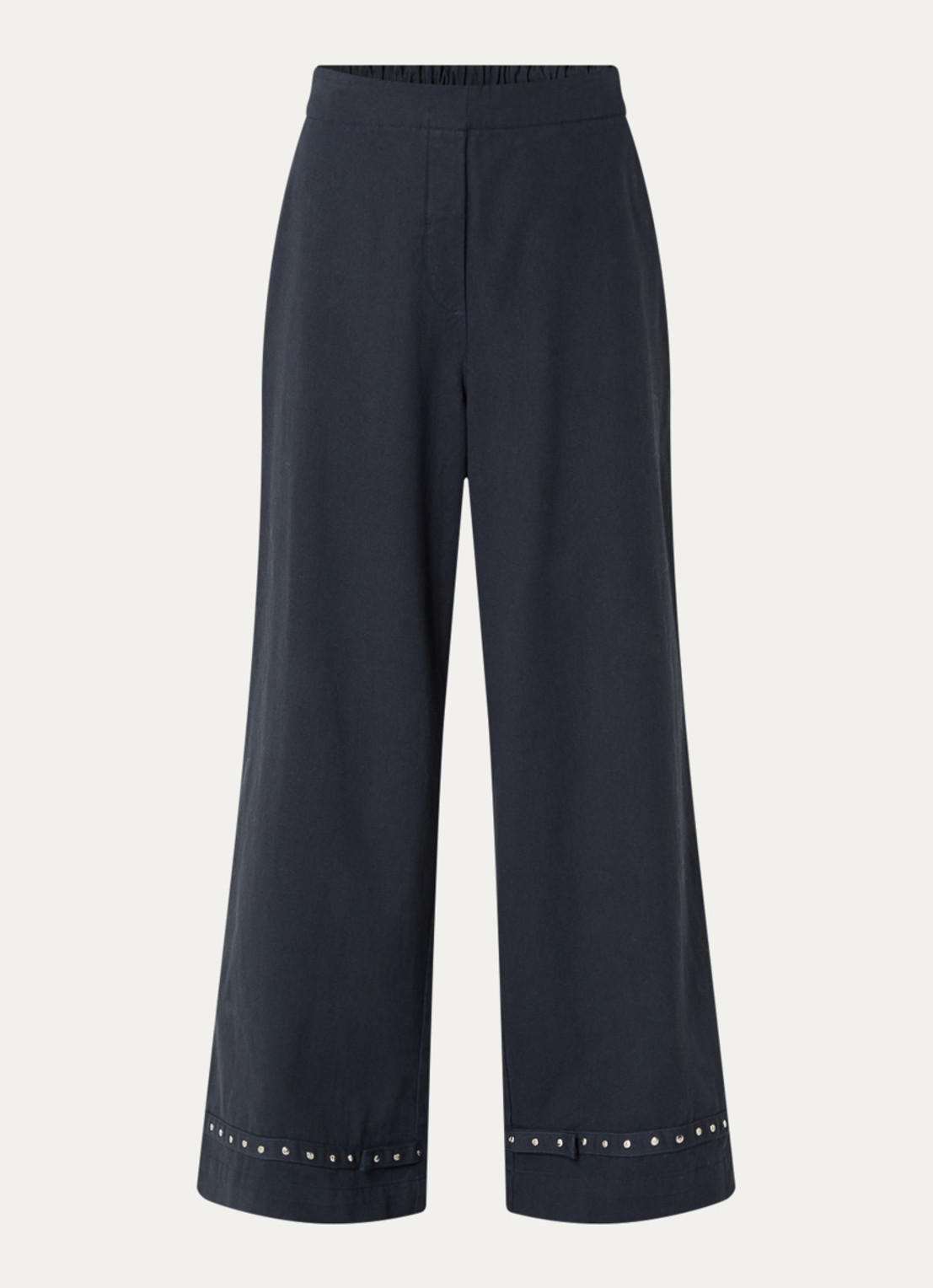 alchemist High waist wide fit palazzo broek van denim - voorkant 3 donkerblauw