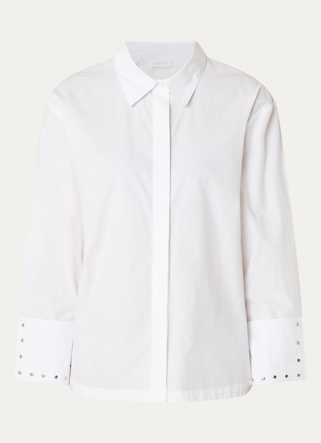 alchemist Isabel blouse met studs - voorkant 2 wit