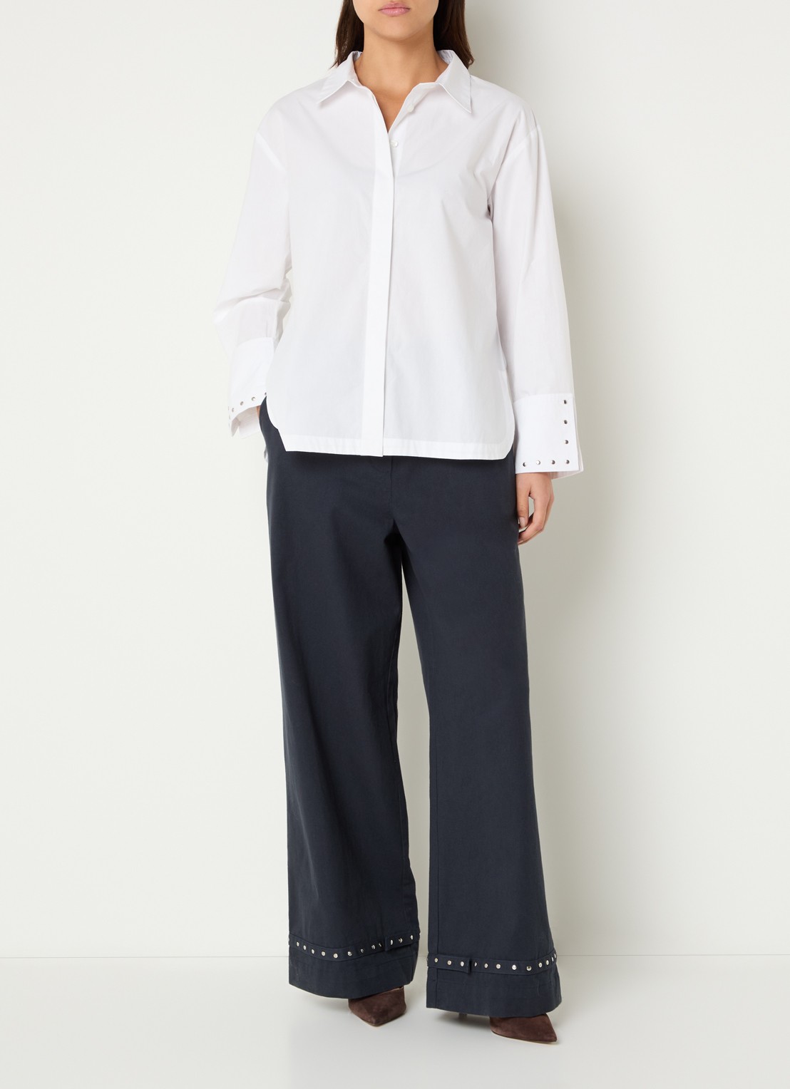 alchemist Isabel blouse met studs - voorkant 3 wit