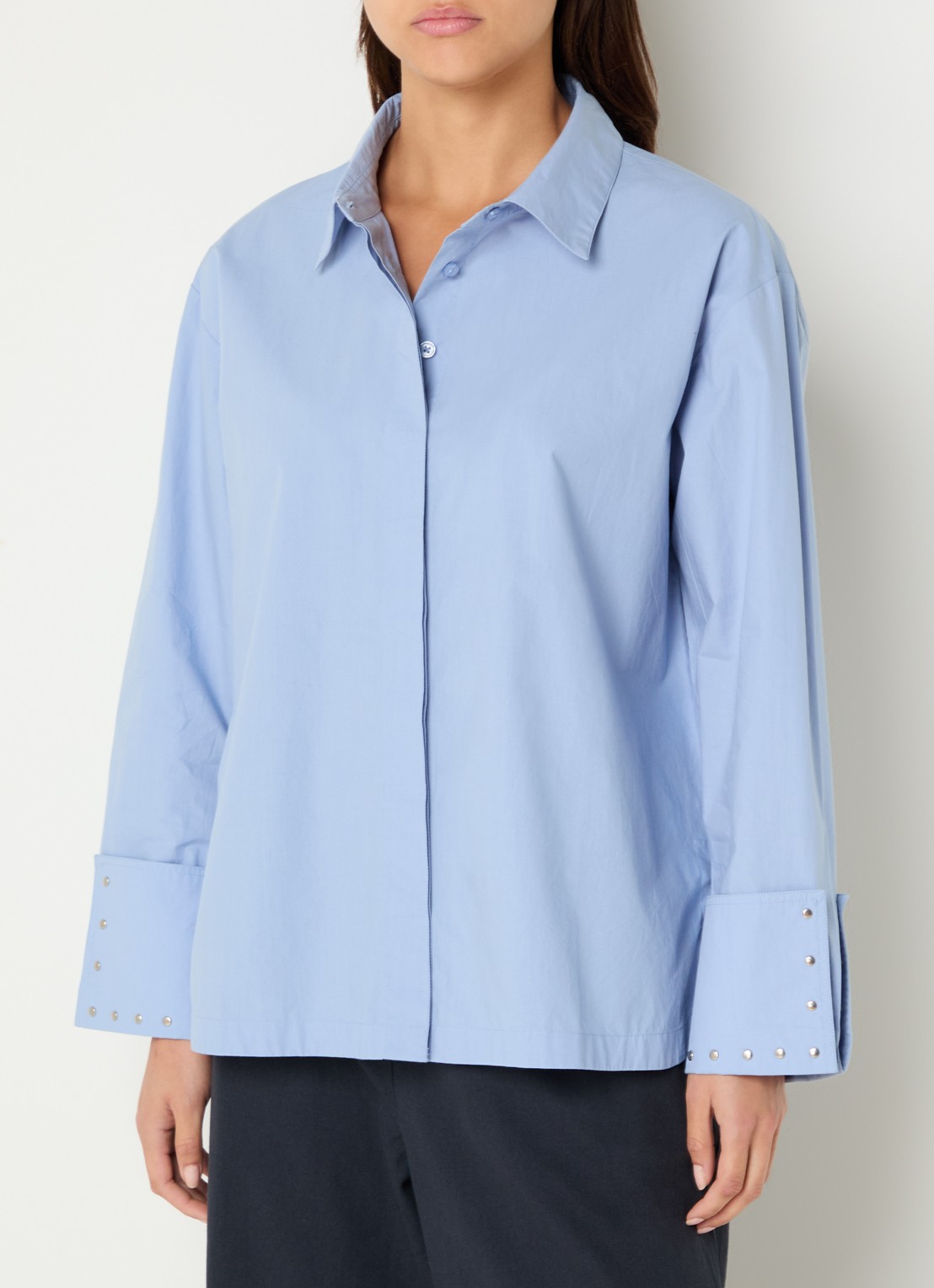 alchemist Isabel blouse met studs - detail 4 blauwgrijs
