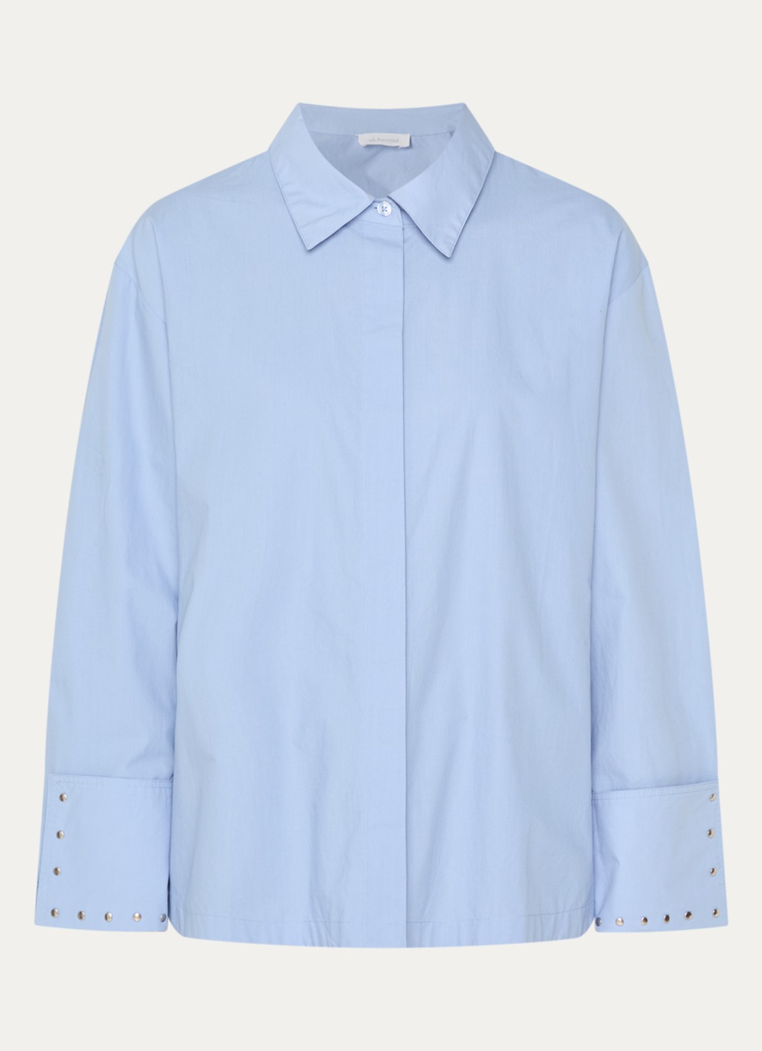 alchemist Isabel blouse met studs - voorkant blauwgrijs
