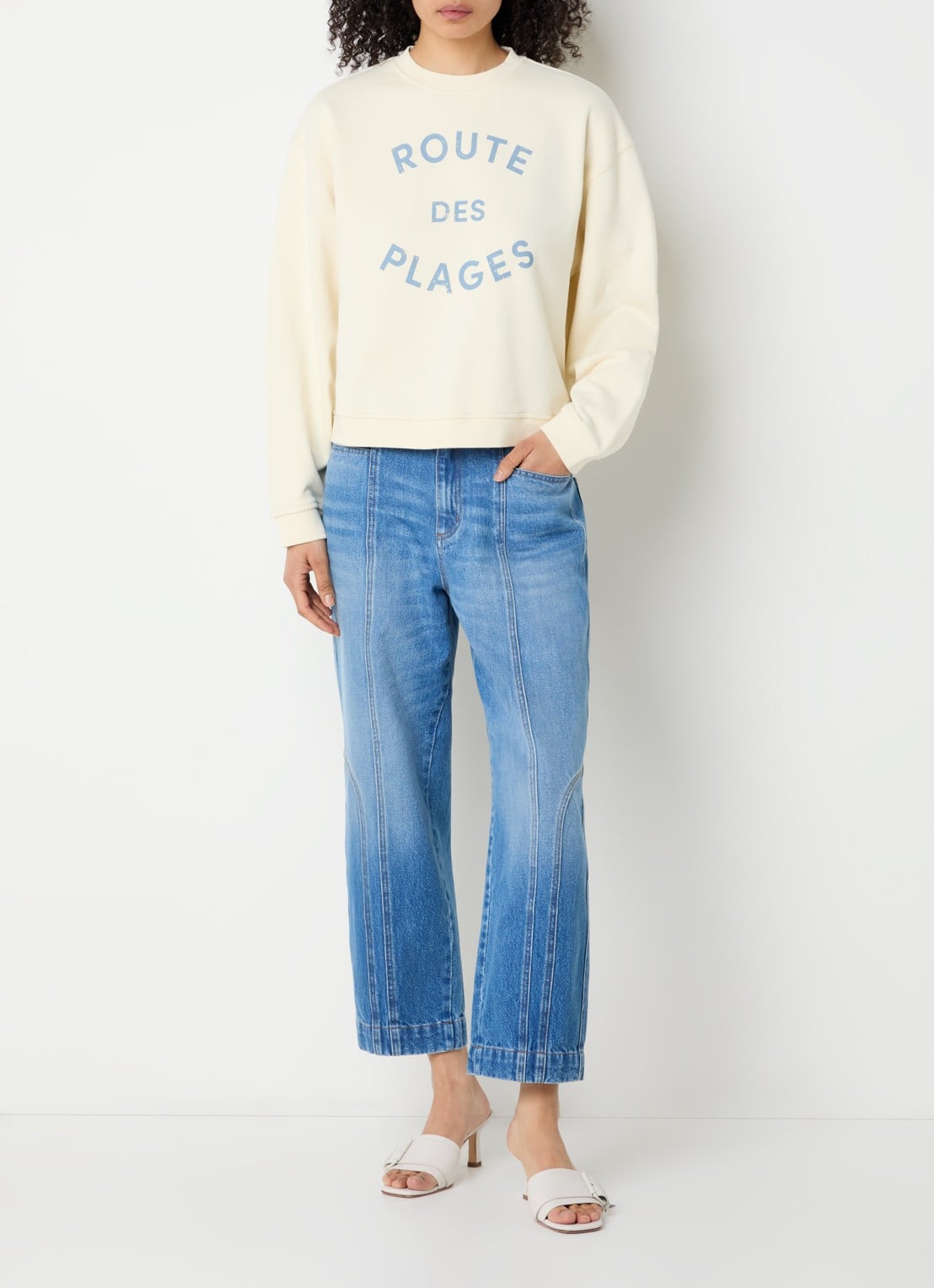 alchemist Isla sweater met print - voorkant 4 lichtgeel