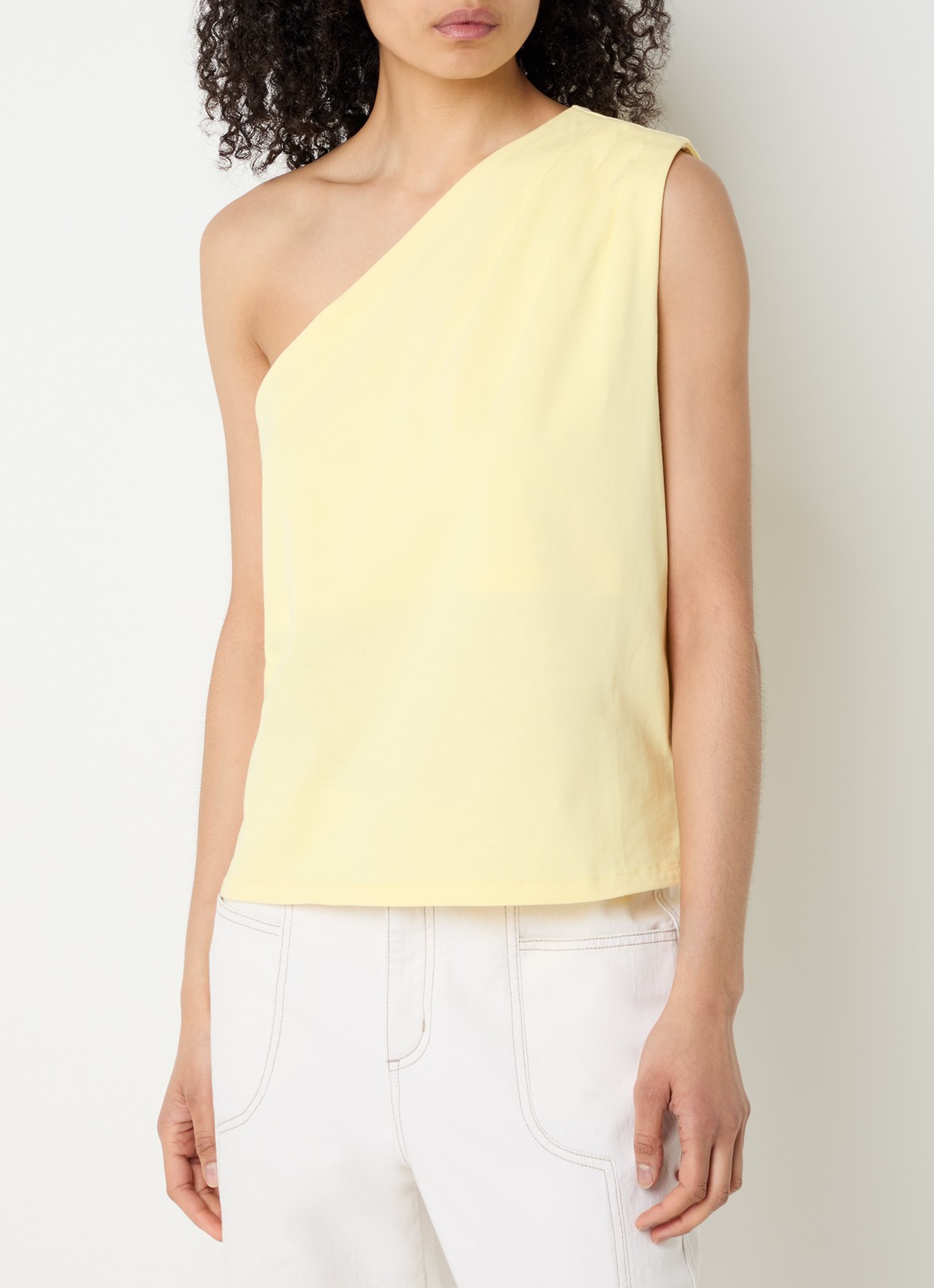 alchemist Levy one shoulder top - detail 2 geel
