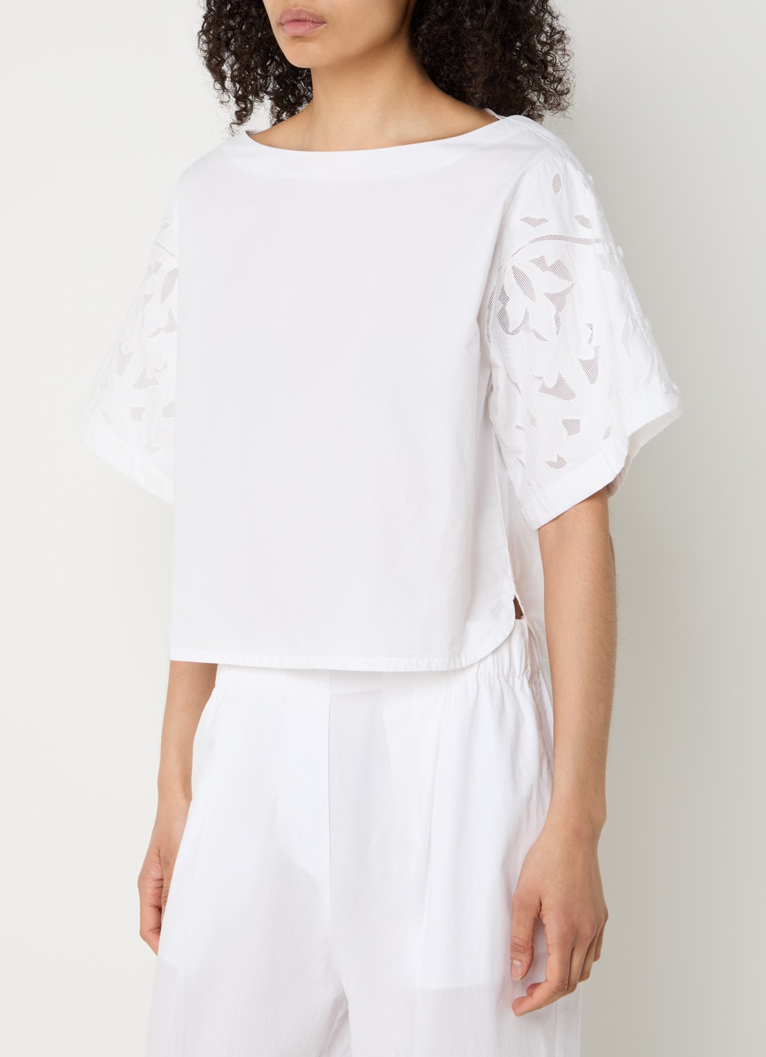 alchemist Lotus tuniek met broderie - detail 4 wit