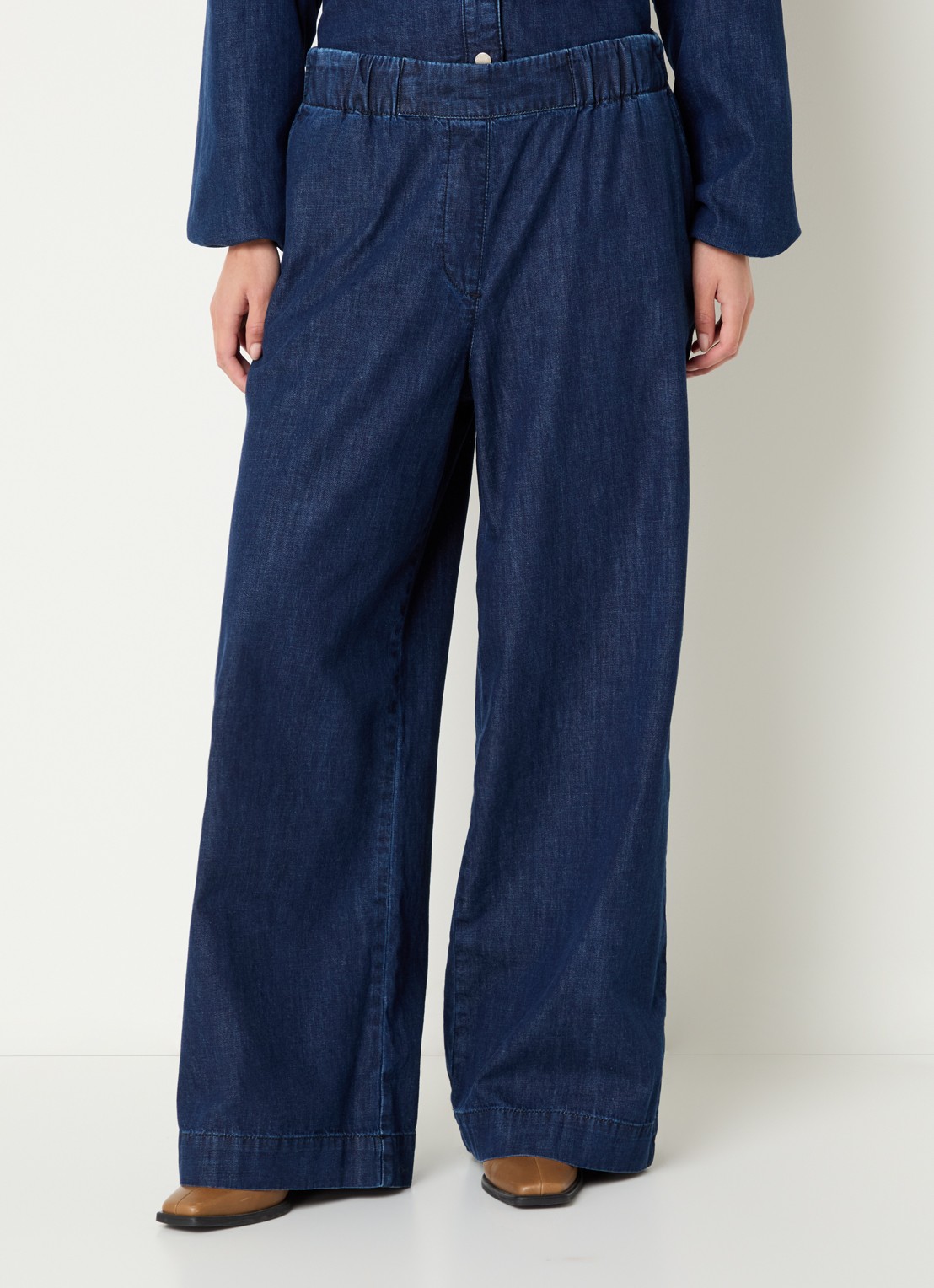 alchemist Moonflower high waist loose fit broek met steekzakken - detail 2 indigo