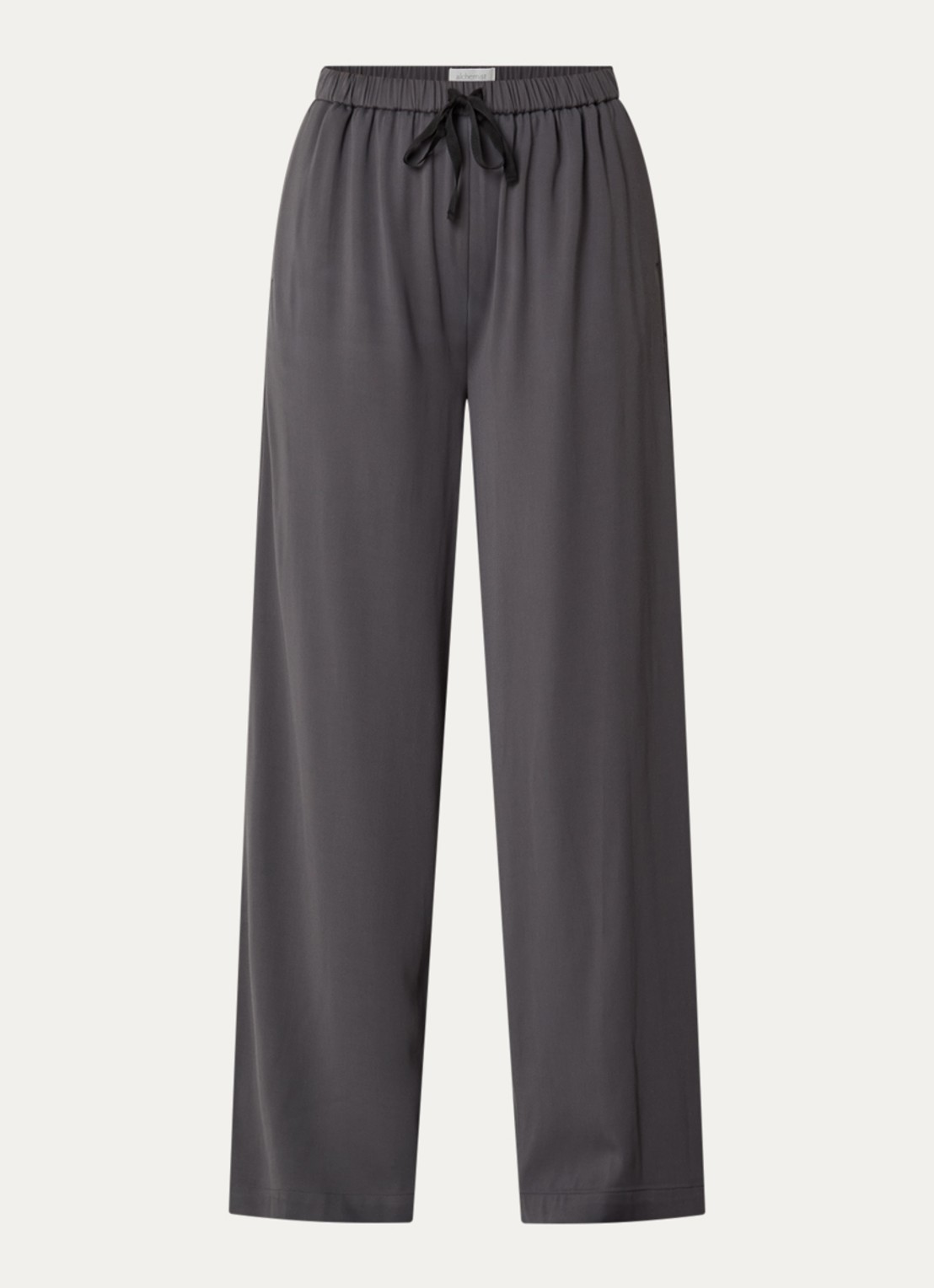 alchemist Sammy high waist wide fit broek met steekzakken - voorkant 2 antraciet