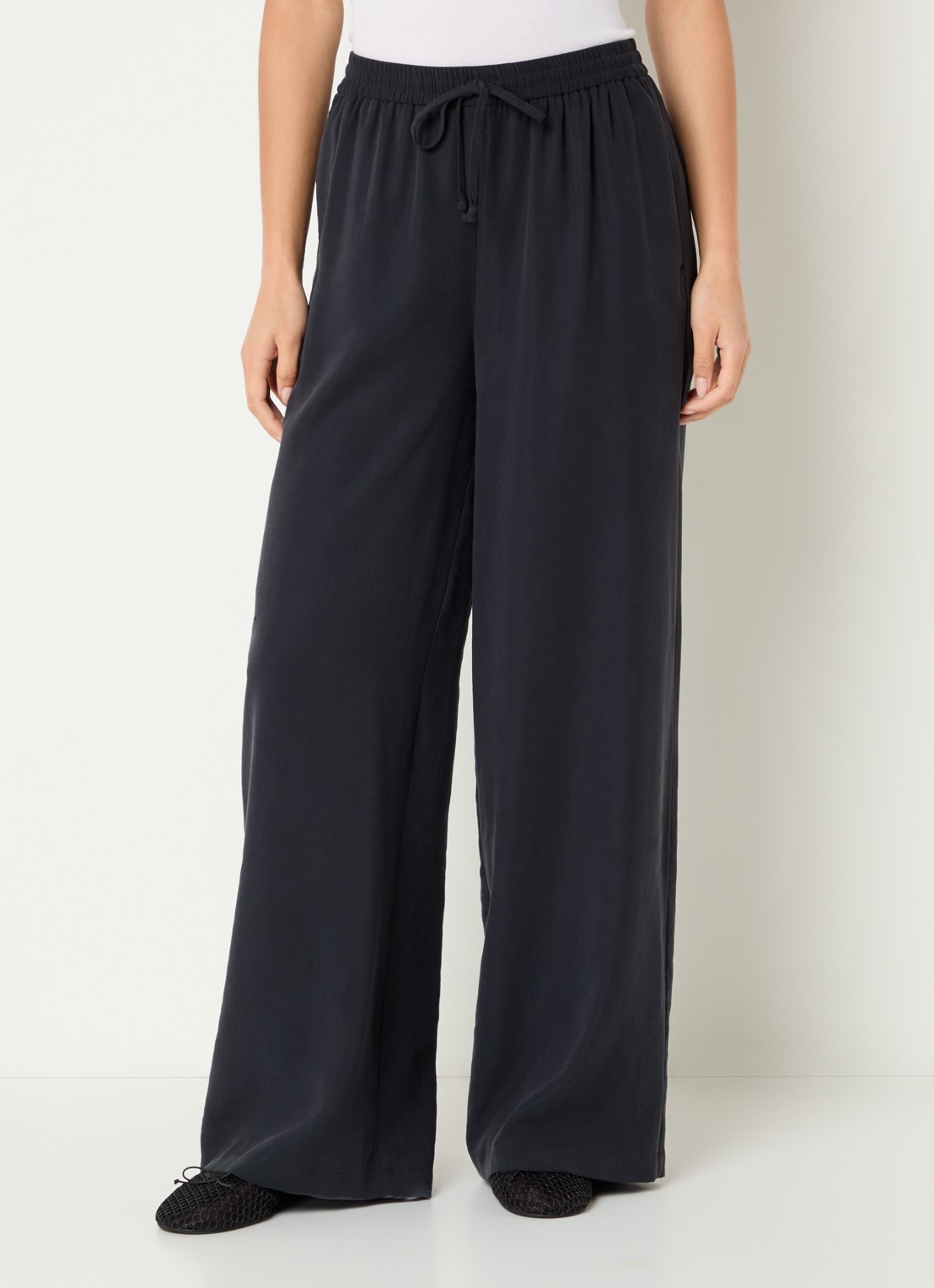alchemist Sammy high waist wide fit broek met steekzakken - detail 4 zwart