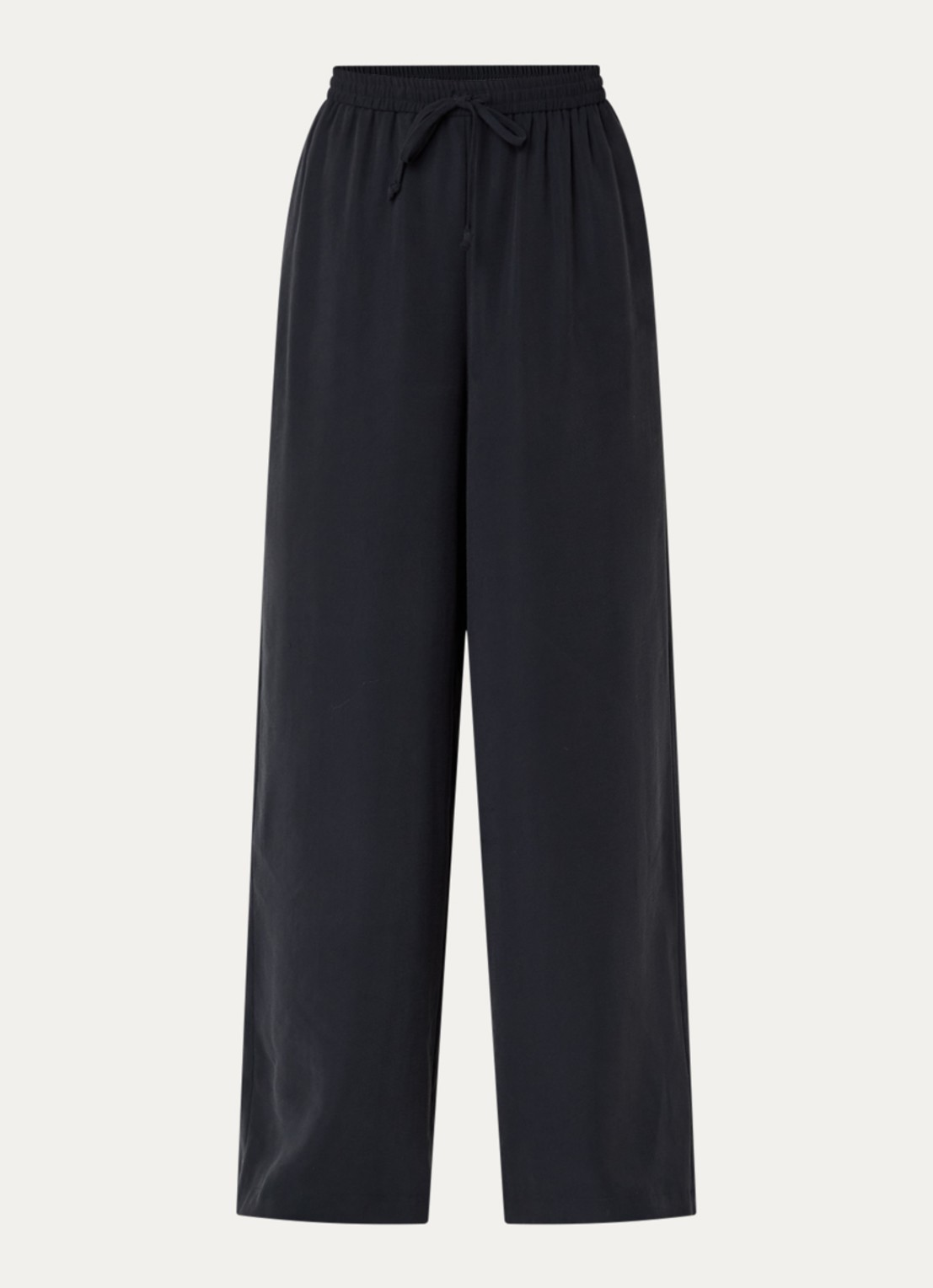 alchemist Sammy high waist wide fit broek met steekzakken - voorkant zwart