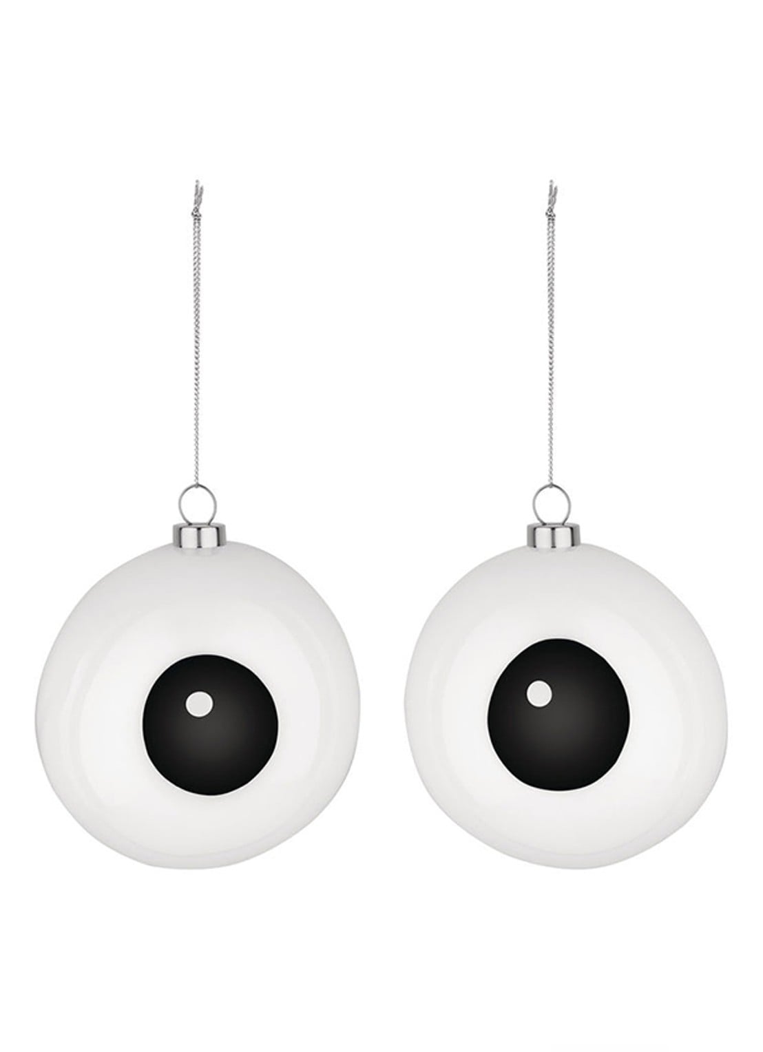 Alessi Carol kersthanger 10,5 cm set van 2 - voorkant wit