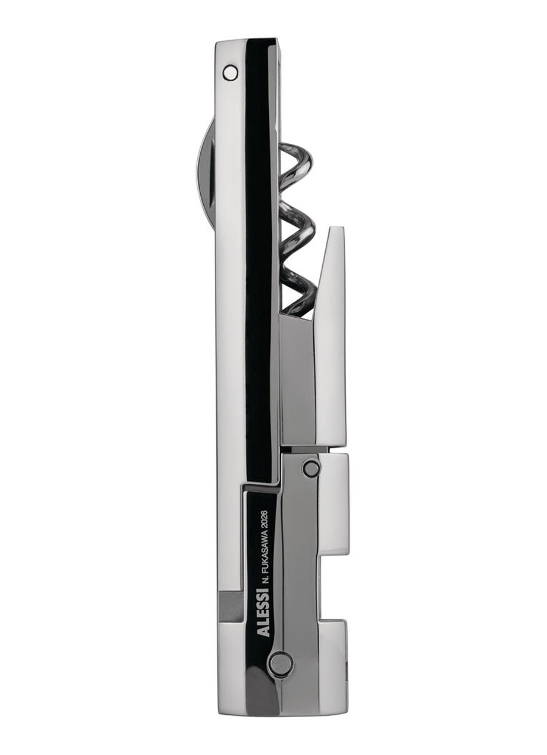 Alessi Eugenia flesopener - voorkant zilver