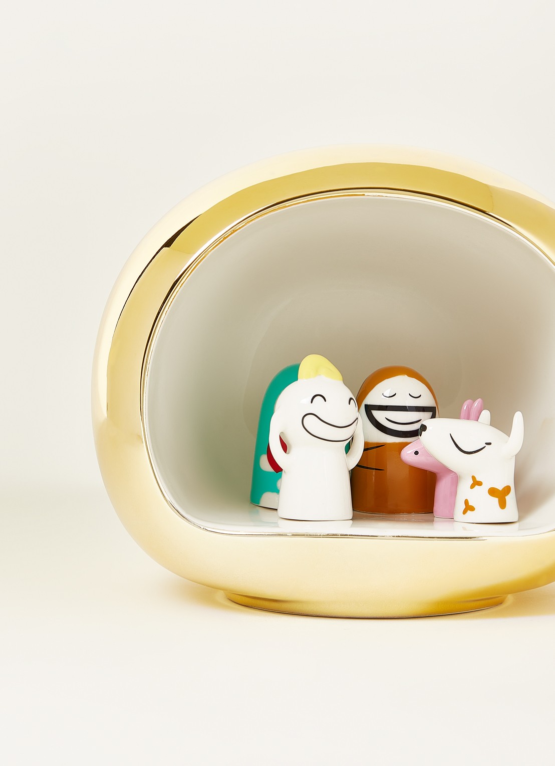 Alessi Kerststal 13,5 cm 6-delig - detail 3 goud