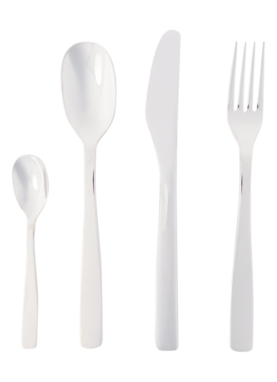 Alessi KnifeForkSpoon bestekset 24-delig - voorkant zilver