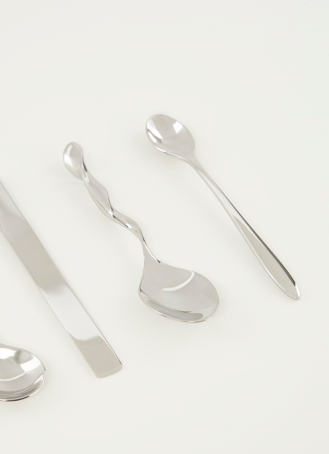 Alessi Koffielepel set van 8 - detail 3 zilver
