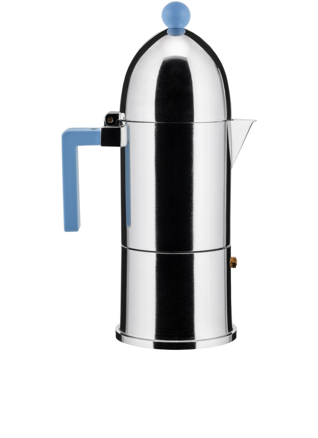 Alessi La Cupola espresso koffiemaker inductie 30 cl - voorkant 2 lichtblauw