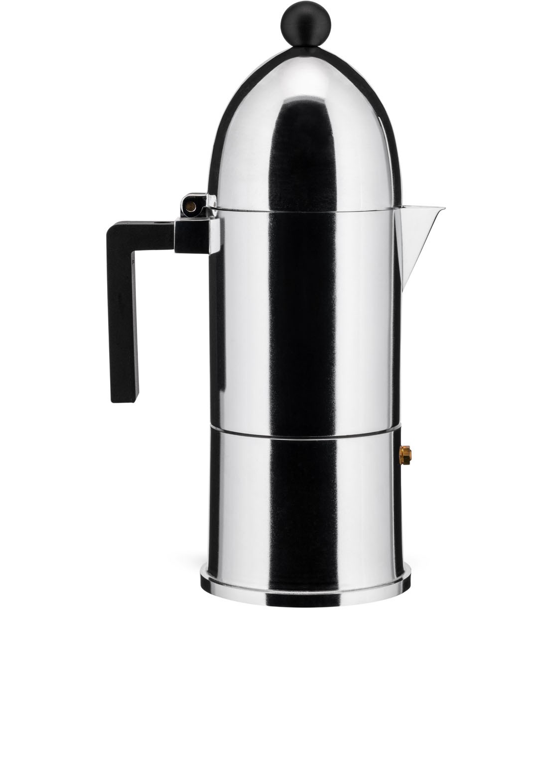 Alessi La Cupola espresso koffiemaker inductie 30 cl - voorkant zwart