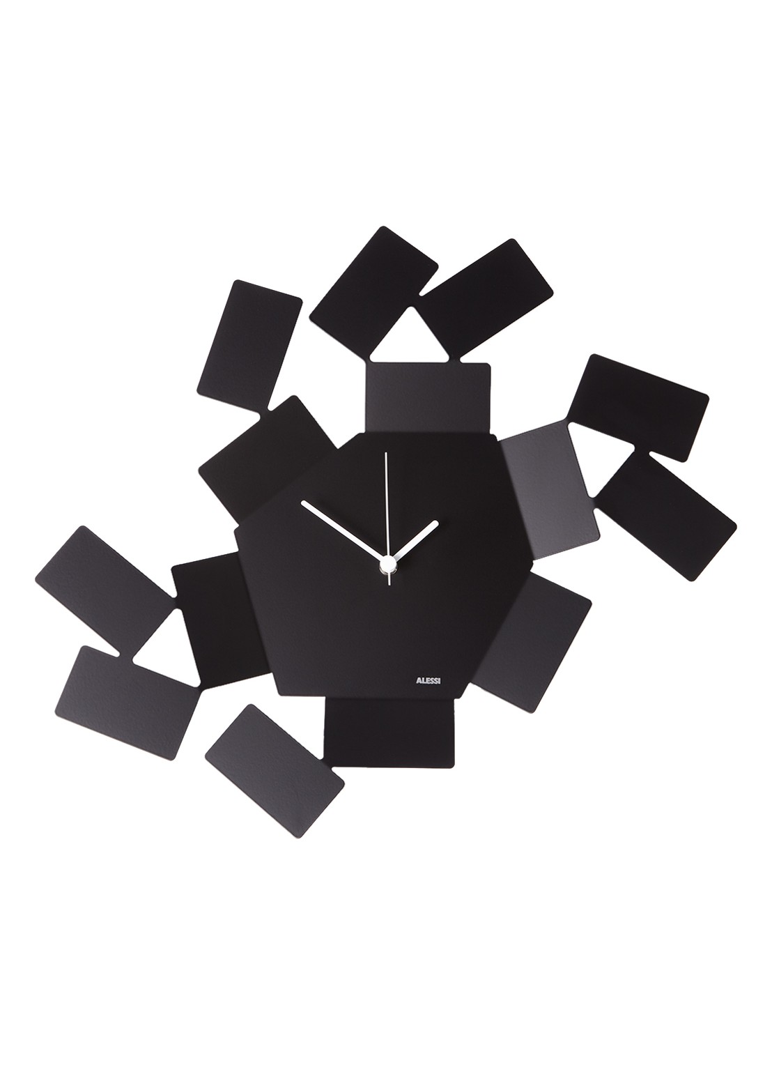 Alessi La Stanza Dello Scirocco wandklok - voorkant zwart