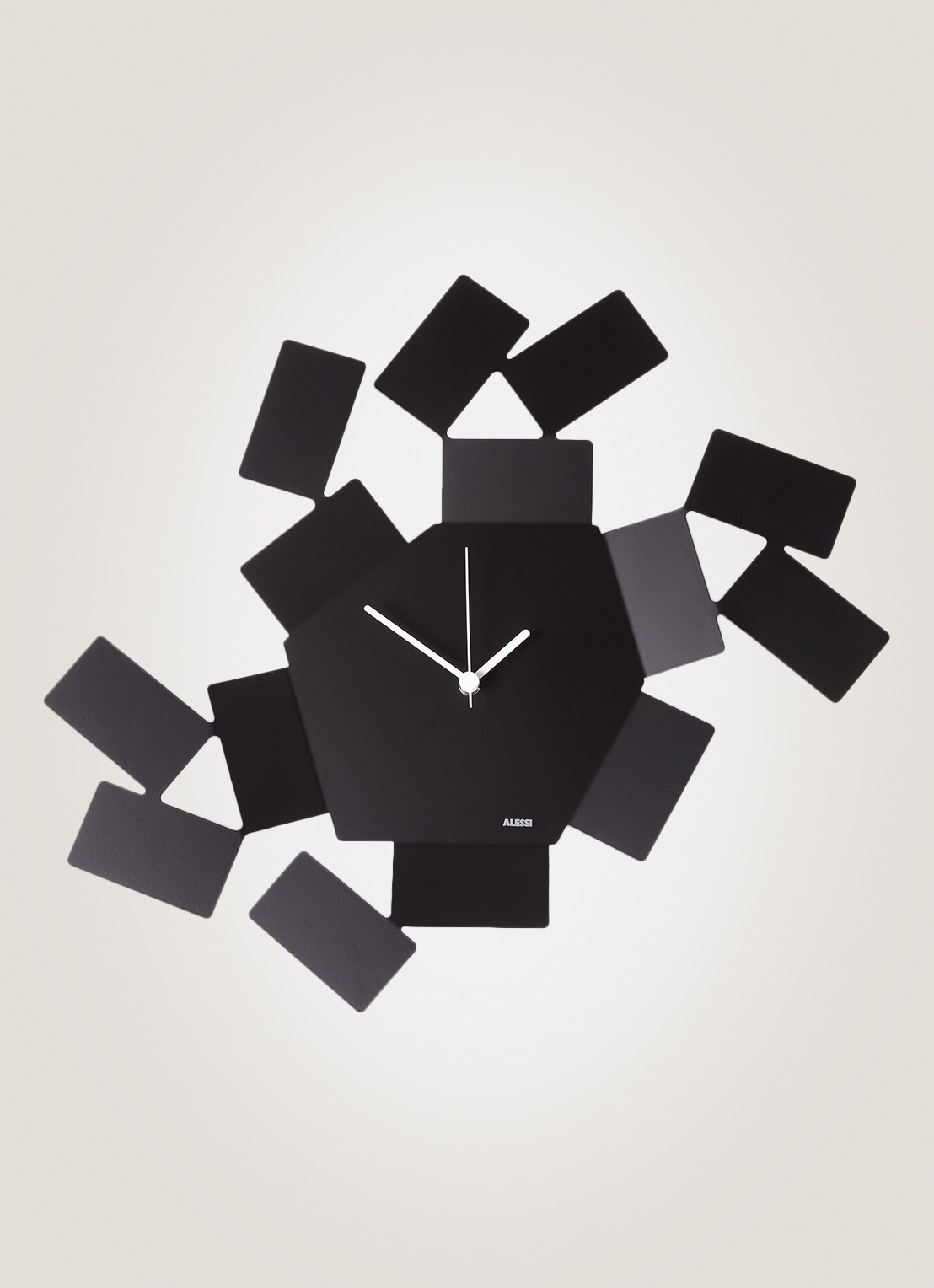 Alessi La Stanza Dello Scirocco wandklok - voorkant 2 zwart