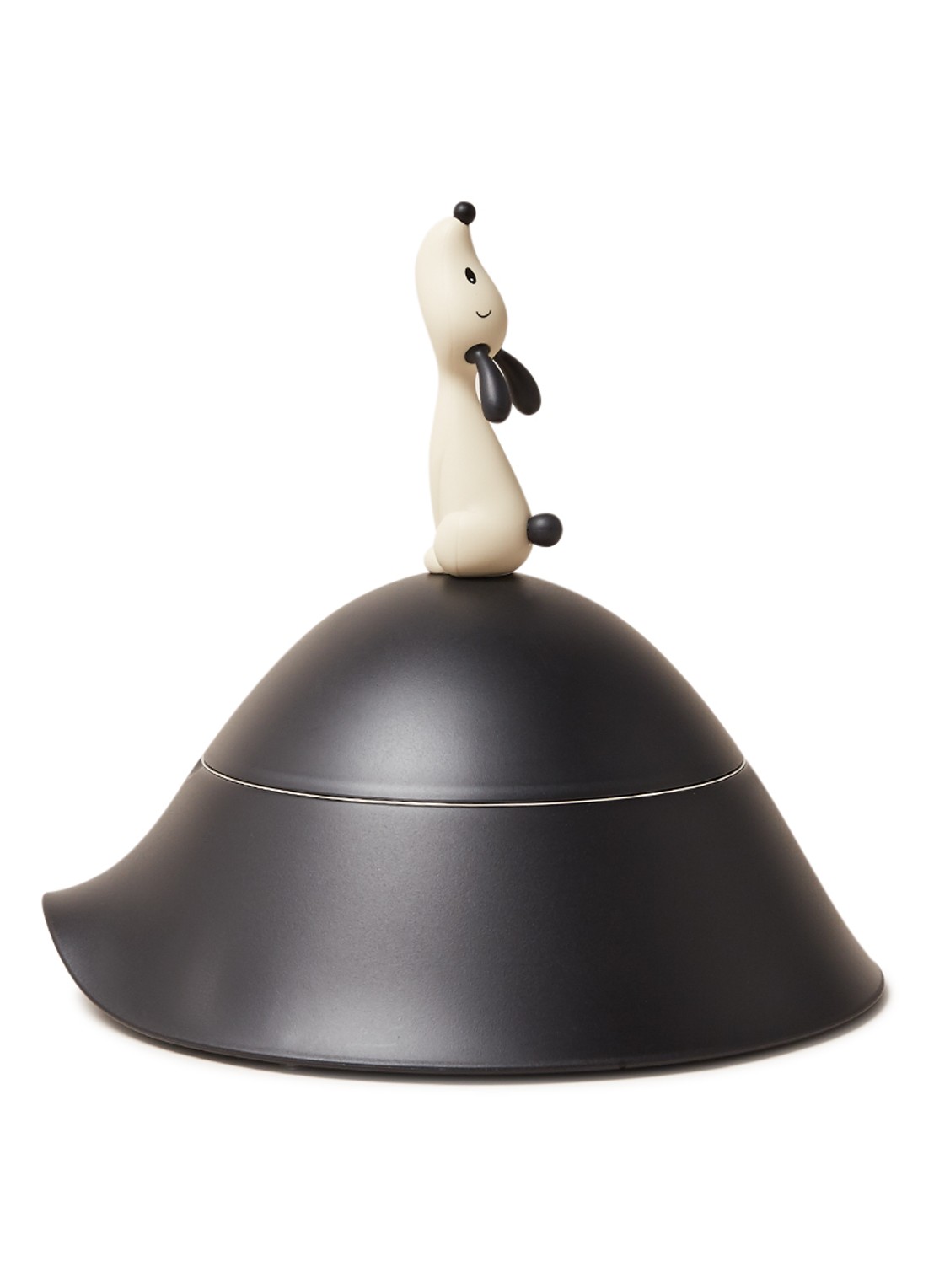 Alessi Lulà voerbak voor honden 22 cm - voorkant 2 zwart