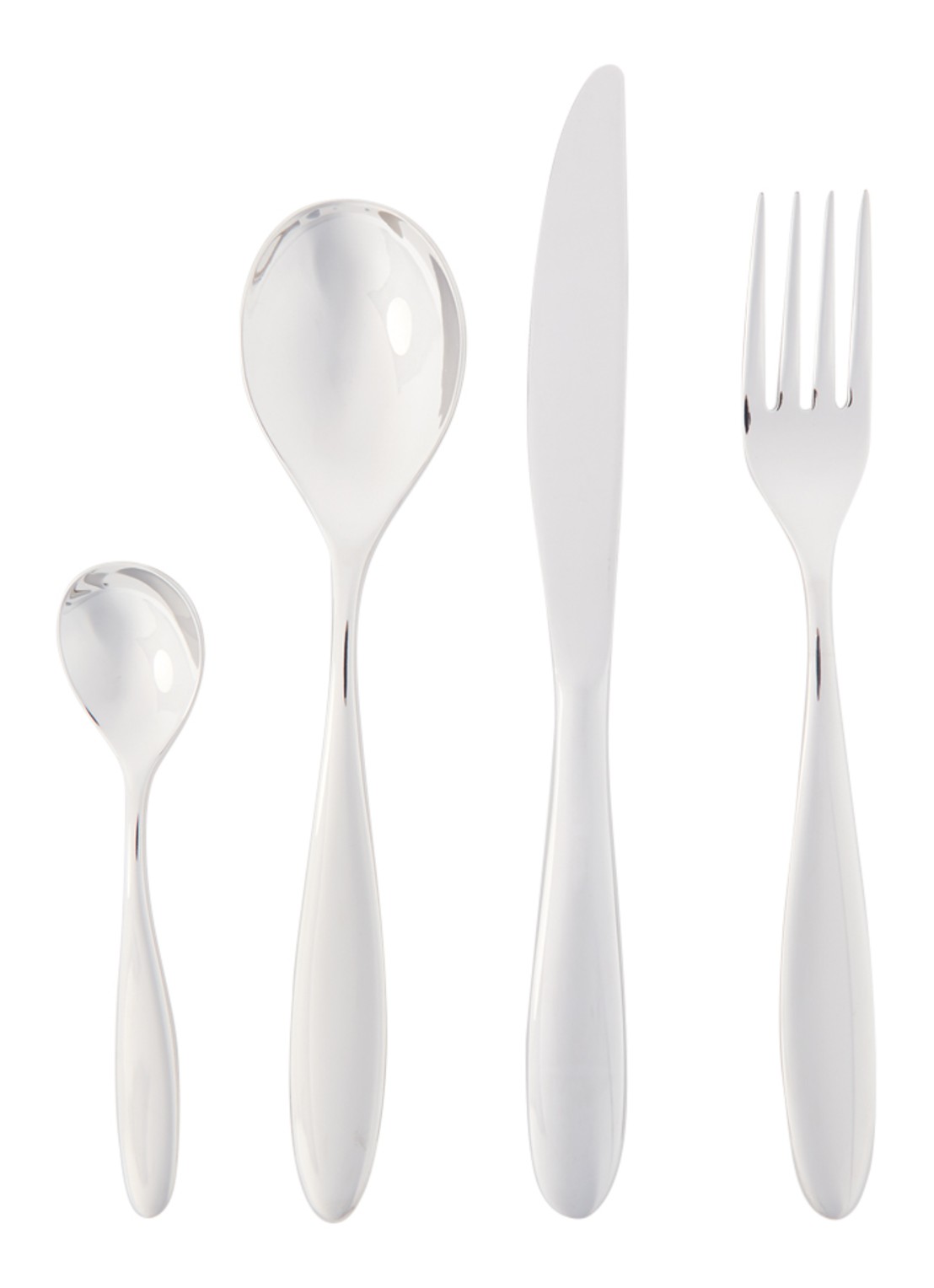 Alessi Mami bestekset 24-delig - voorkant zilver