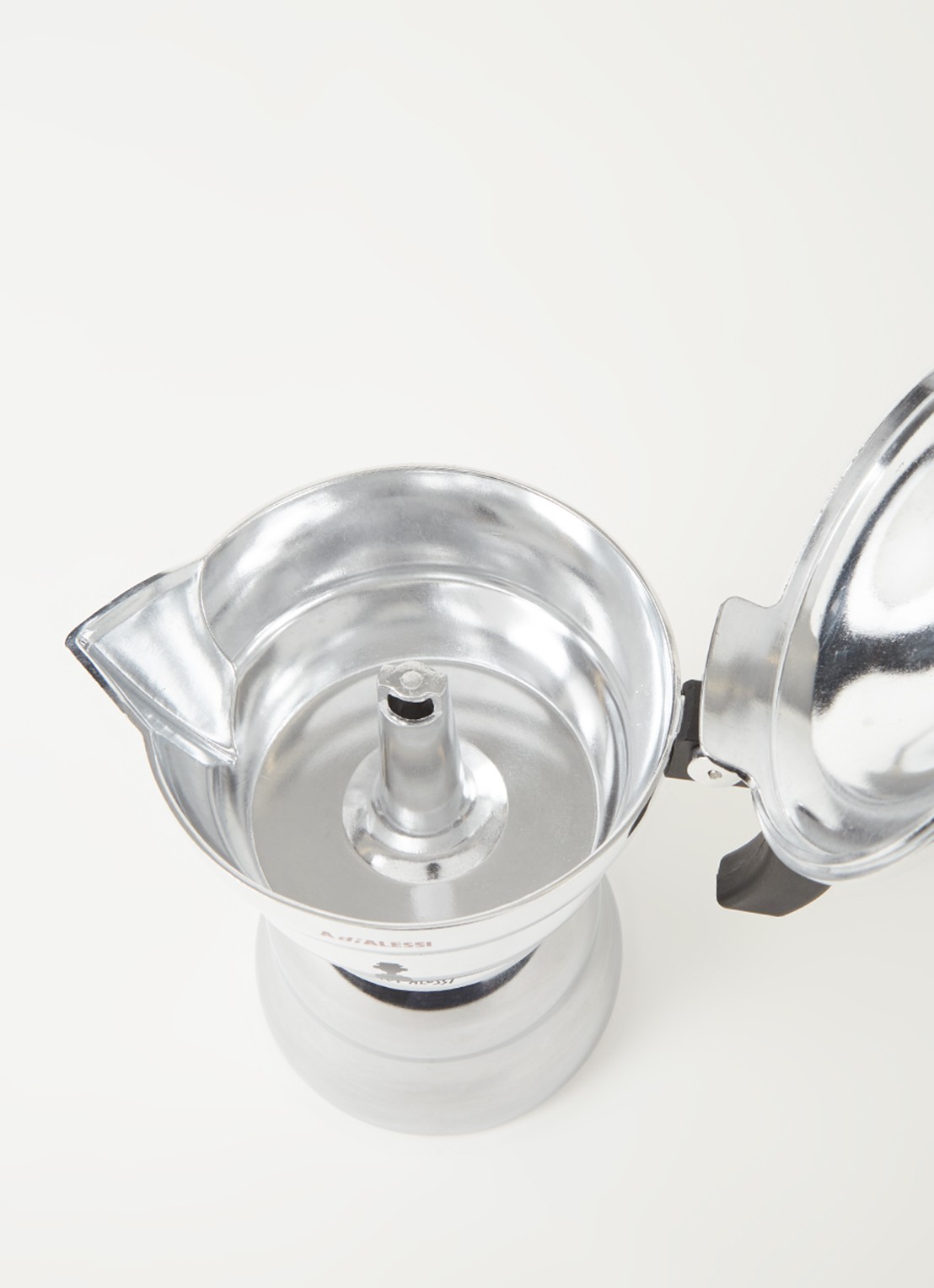 Alessi Moka koffiemaker  - detail zilver