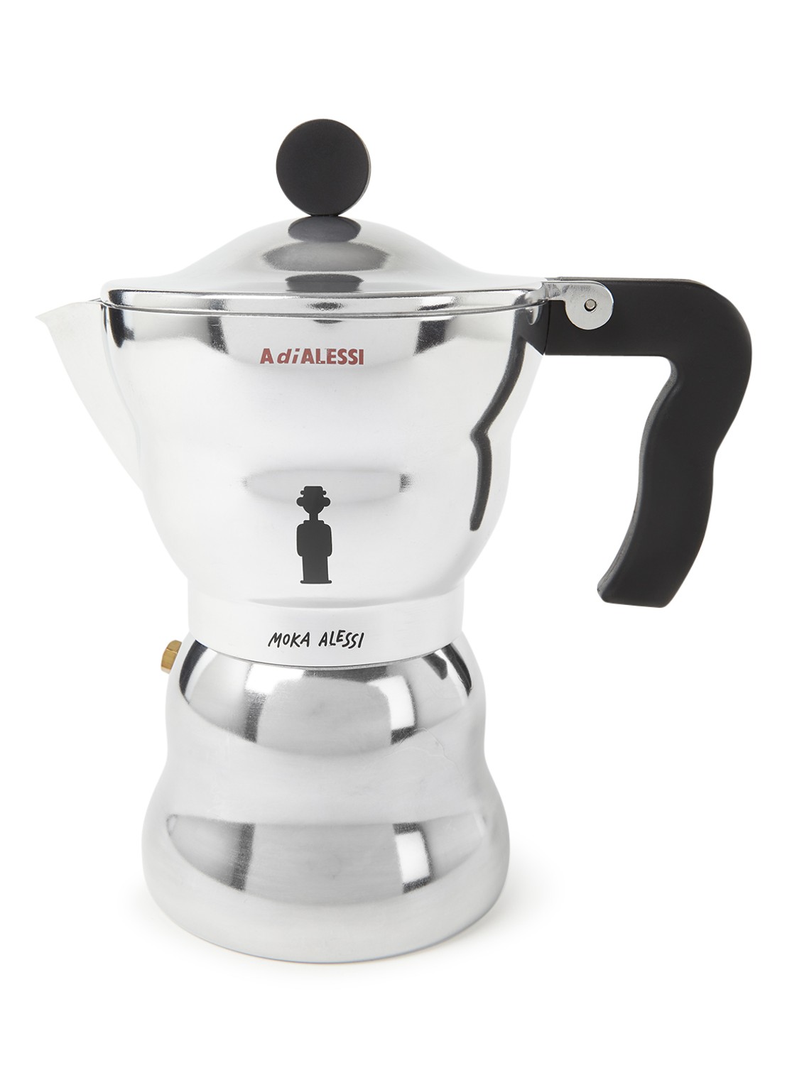Alessi Moka koffiemaker  - voorkant 2 zilver